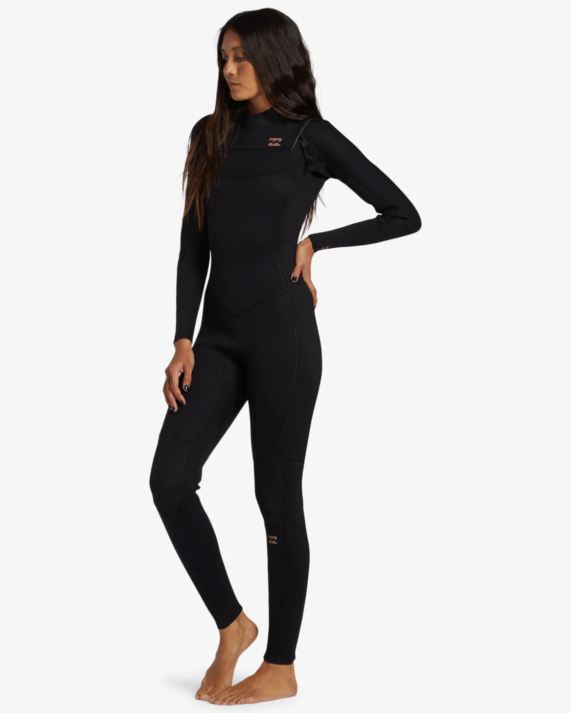 4/3mm Foil GBS Chest Zip Wetsuit - Black - Image 3