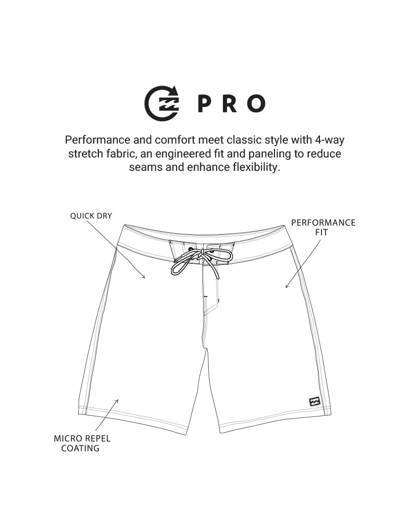 73 Pro Performance 18" Boardshorts - Black - Image 3