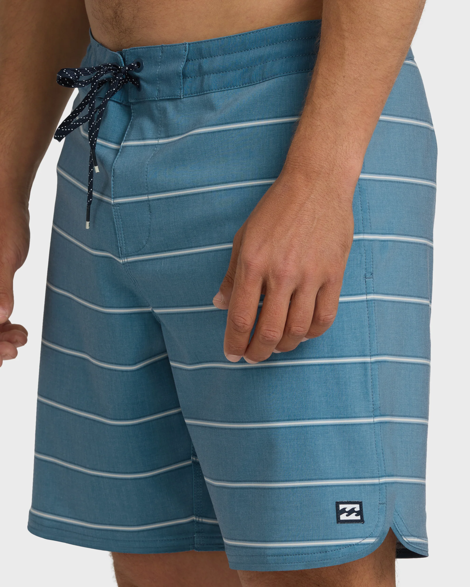 73 Lo Tide 18" Boardshorts - Real Teal Stripe - Real Teal - Image 5