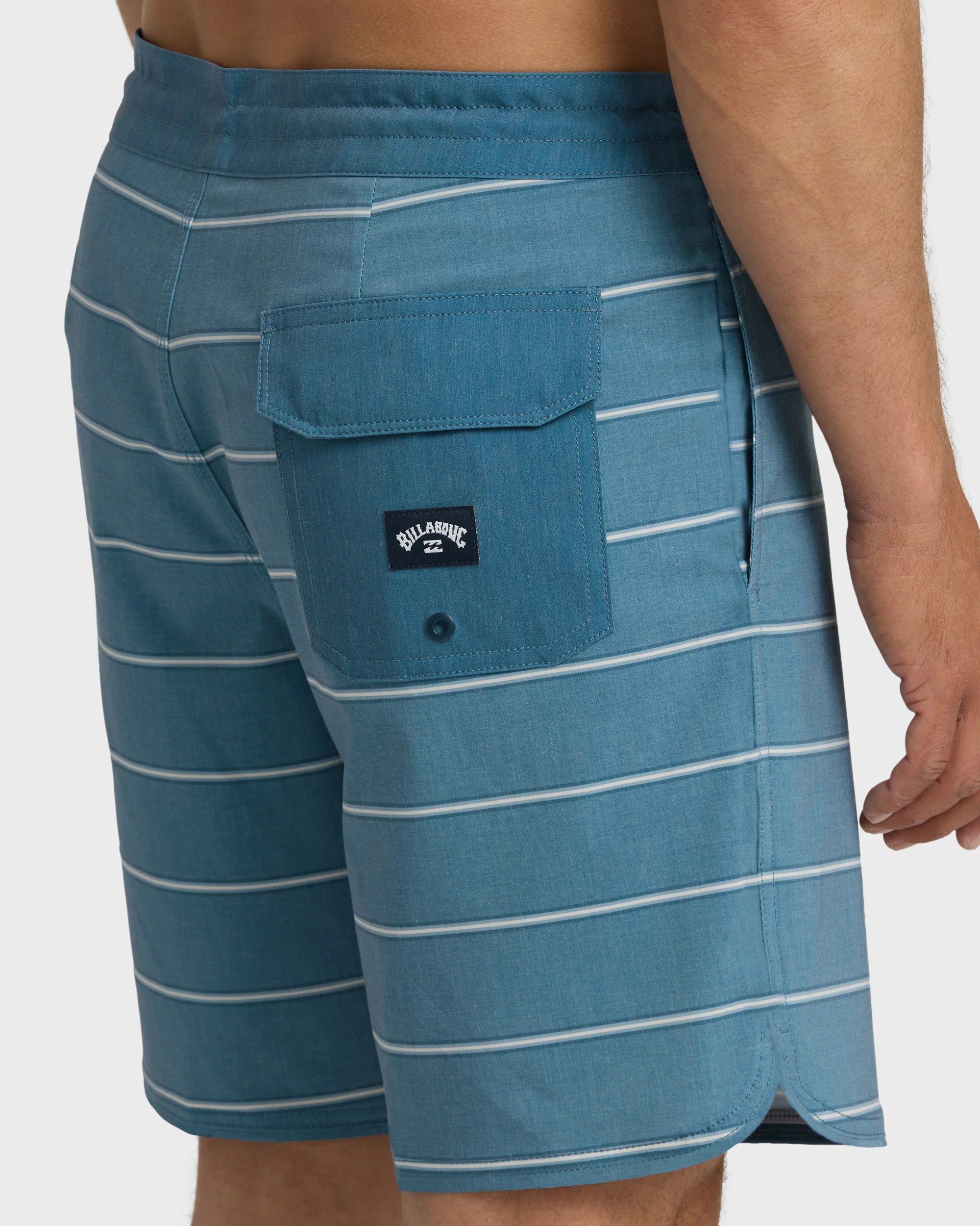 73 Lo Tide 18" Boardshorts - Real Teal Stripe - Real Teal - Image 6
