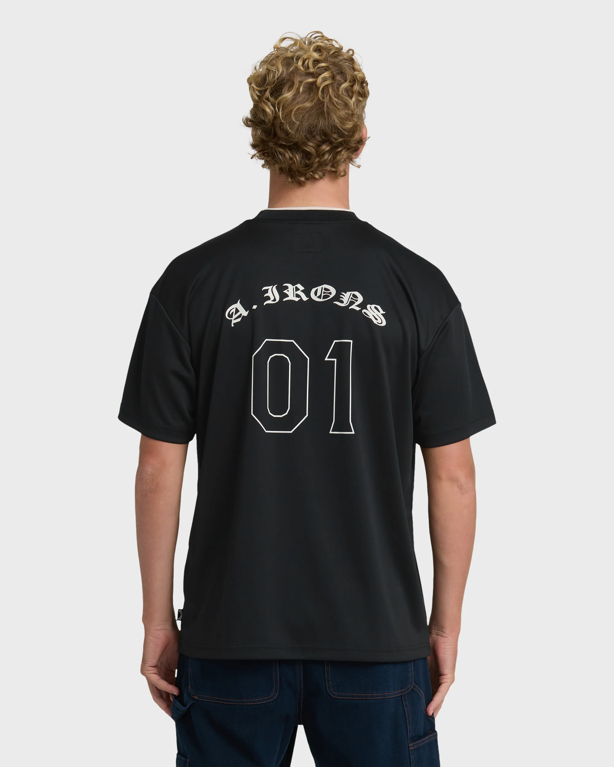 A.I. Mesh Jersey Short Sleeve T-Shirt - Black - Image 2