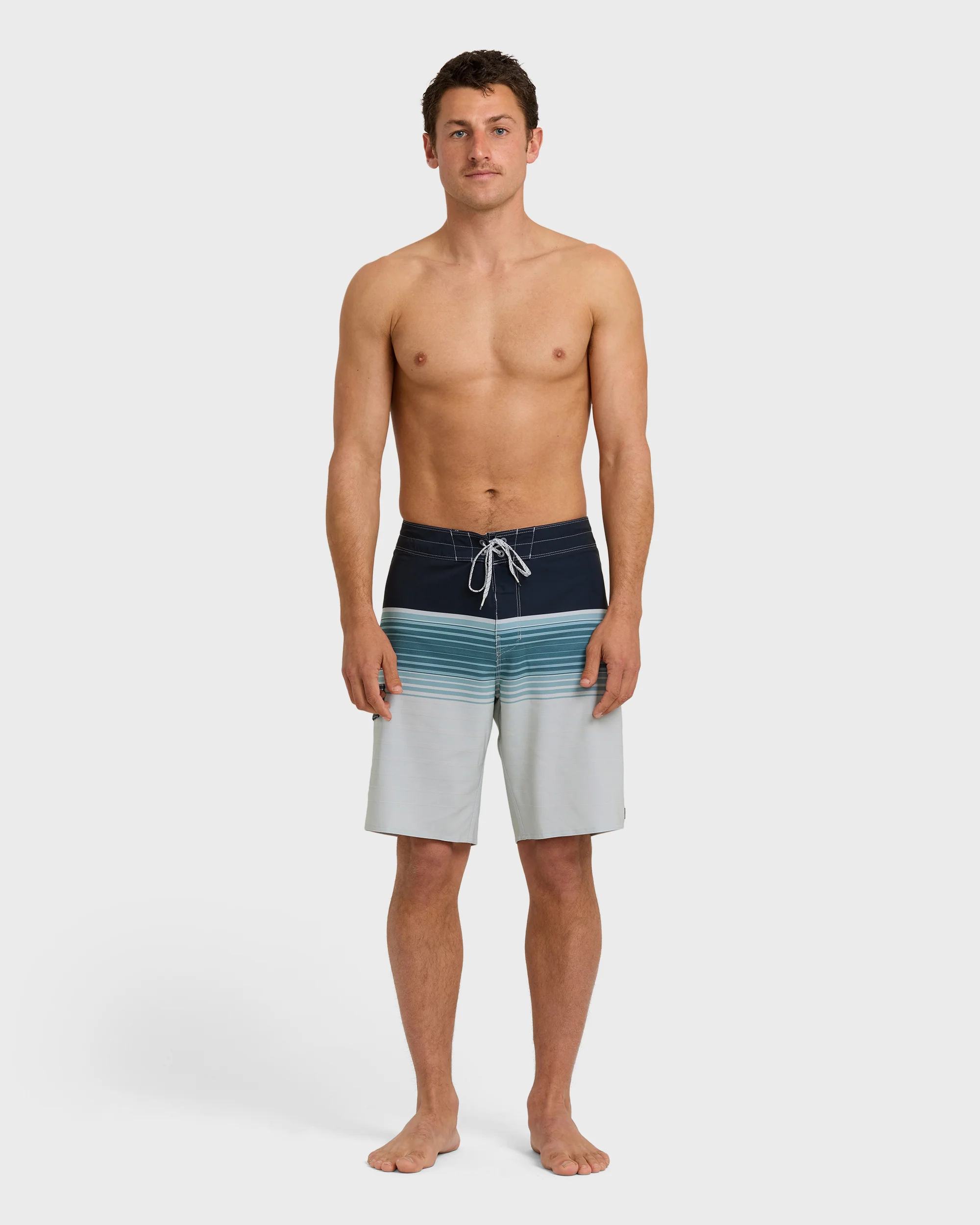 All Day Stripe Pro Performance 20" Boardshorts - Washed Blue - Image 4