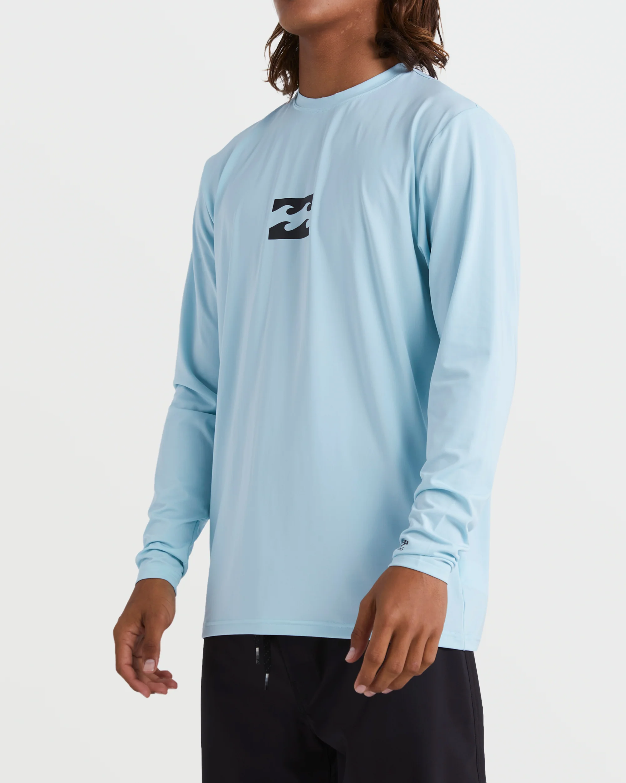 All Day Wave Loose Fit Long Sleeve Surf Tee - Coastal Blue - Image 3
