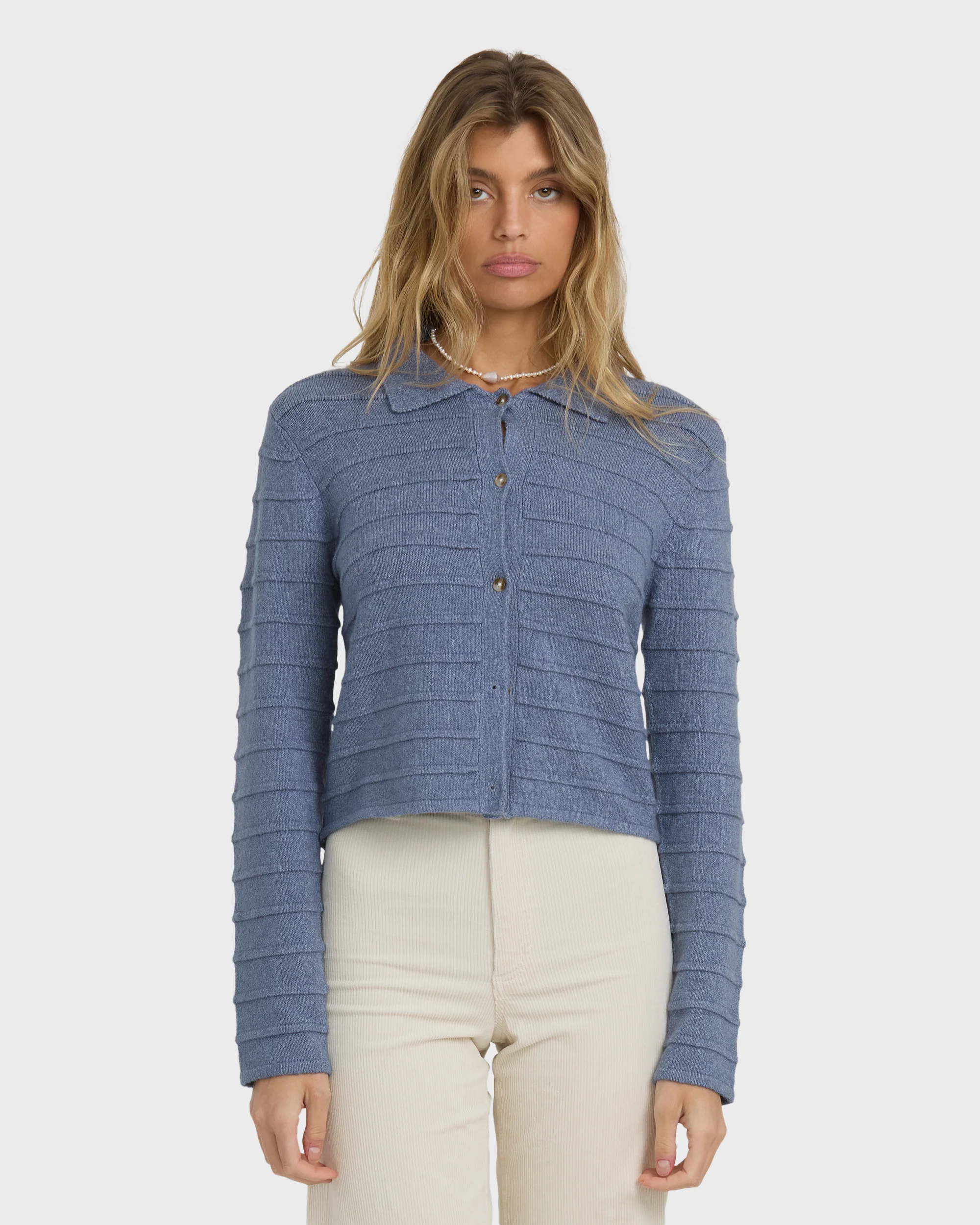 Ayla Sky Sweater - Stone Blue - Image 5