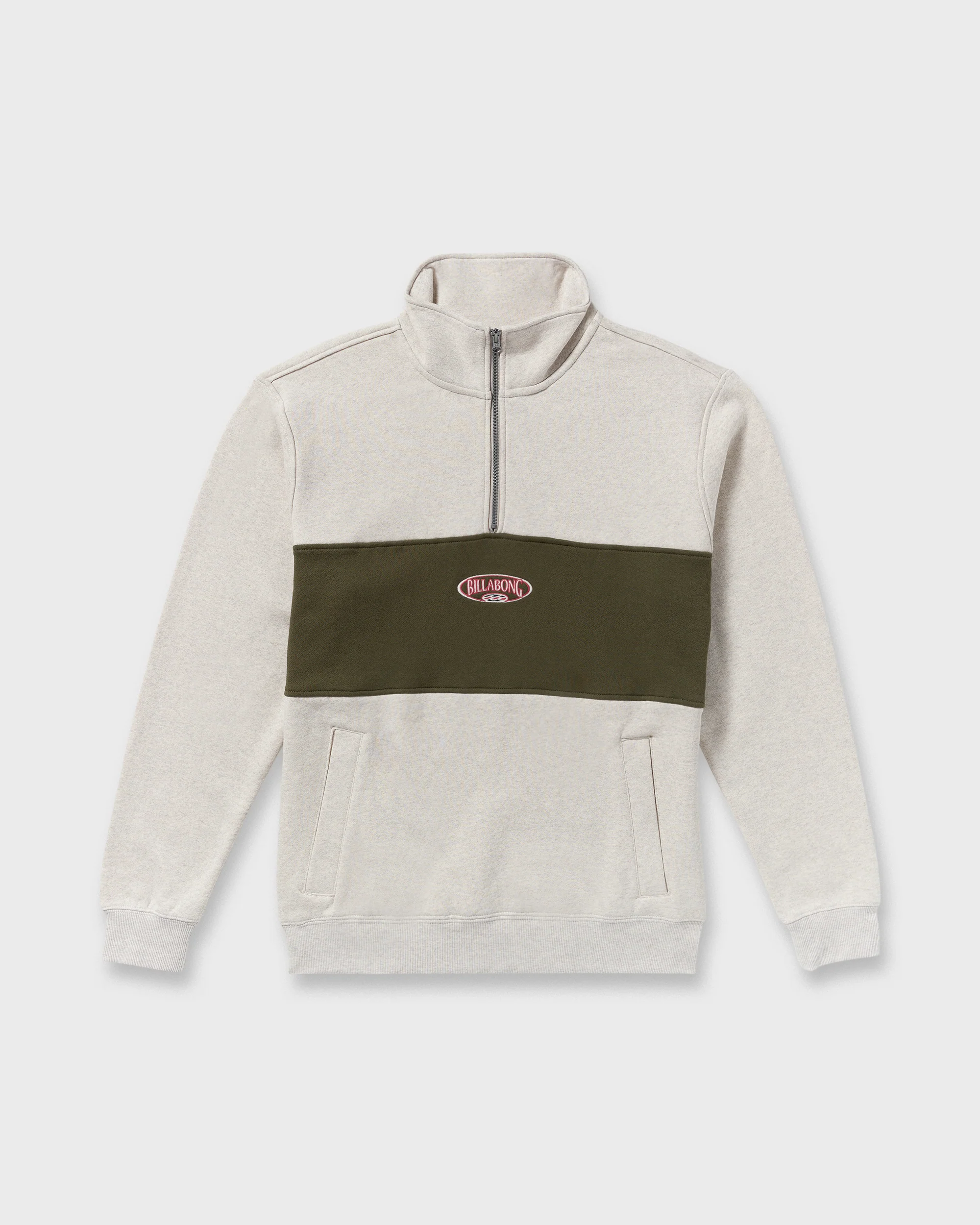 Bad Dog 3/4 Zip Mockneck Sweatshirt - Sand Htr - Image 6