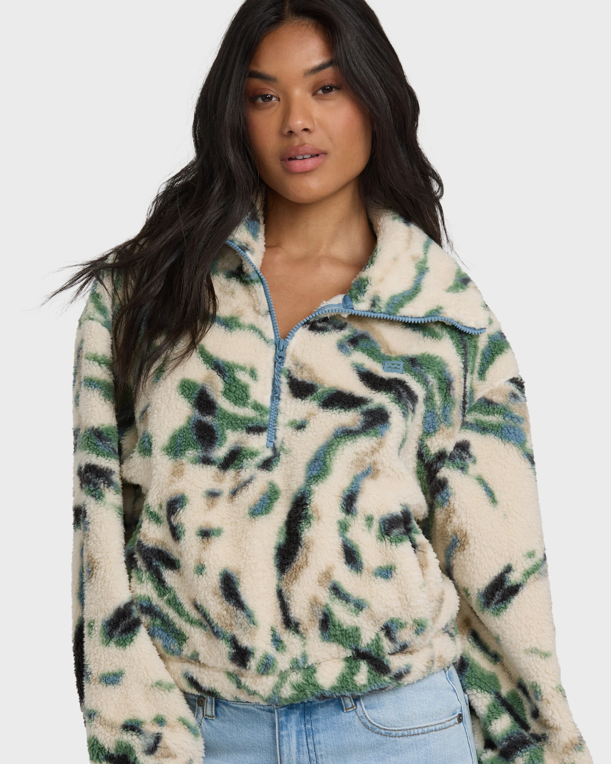 A/Div Barra Half Zip Sherpa Fleece - Whitecap - Image 2