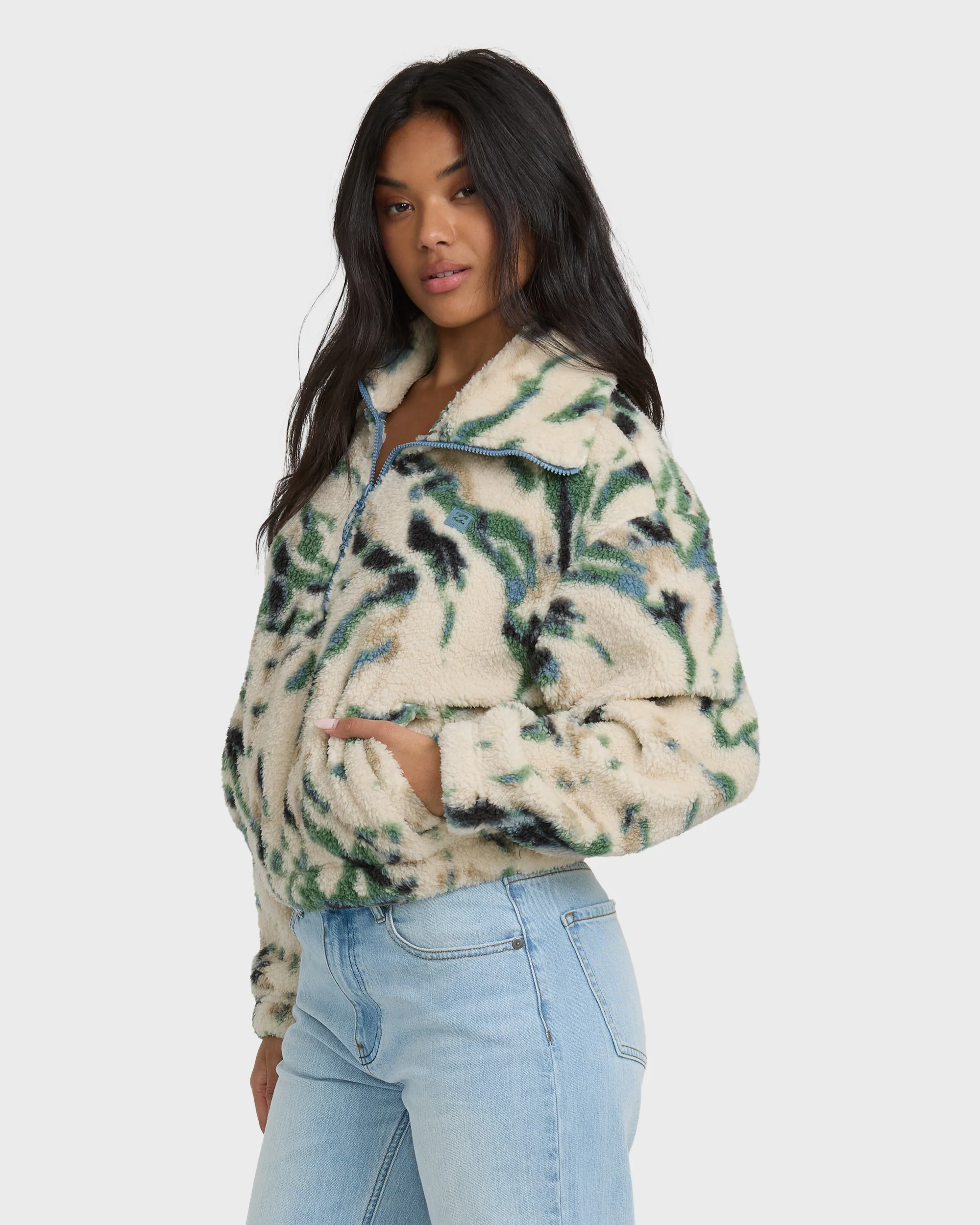 A/Div Barra Half Zip Sherpa Fleece - Whitecap - Image 4