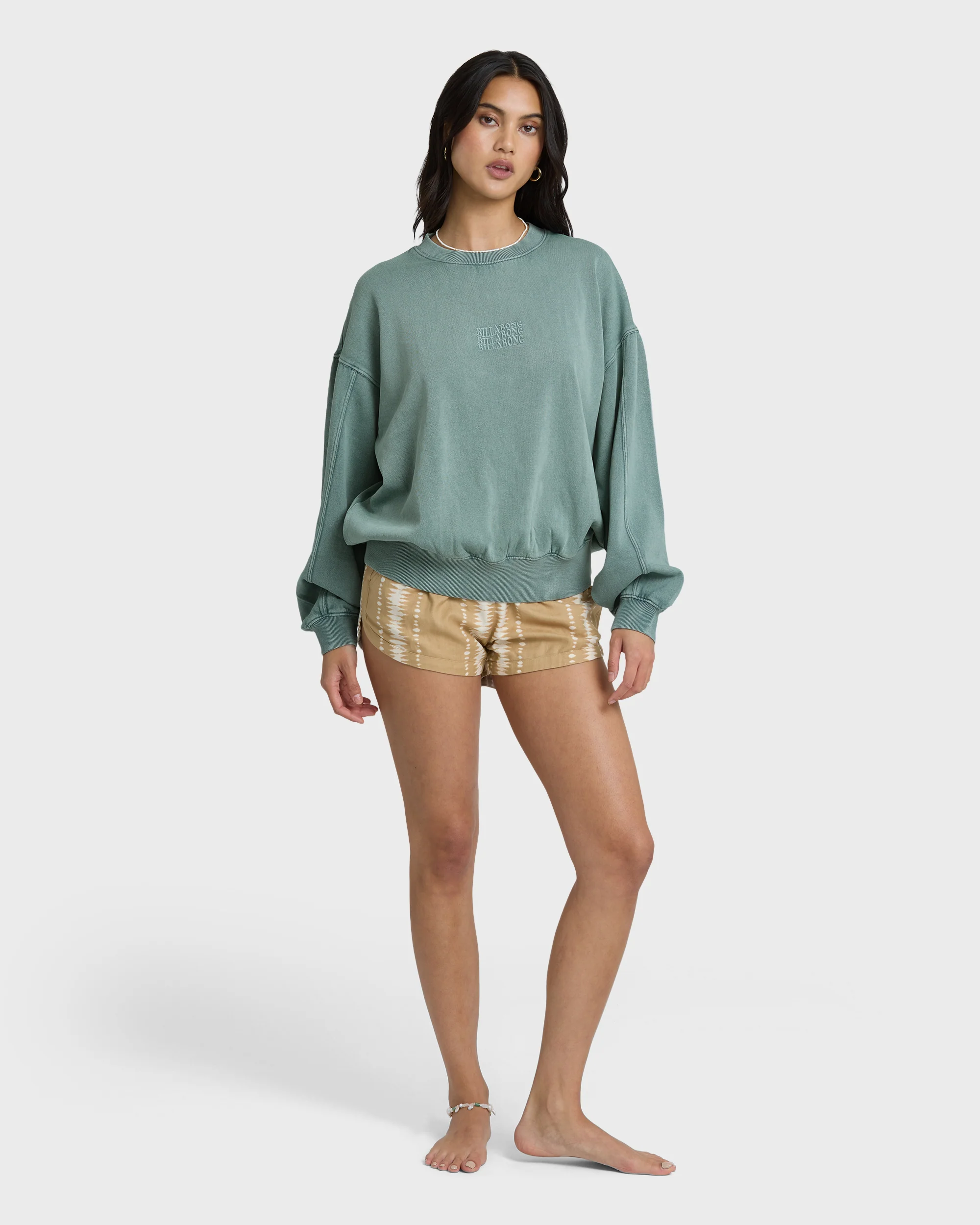 Bleached Out Kendal Crewneck Sweatshirt - Blue Mist - Image 3