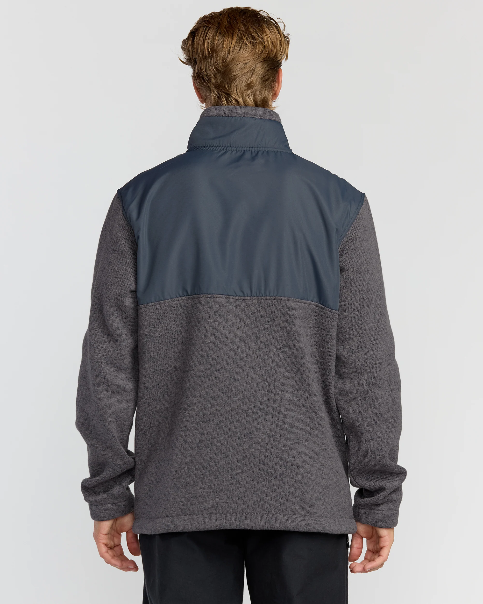 Boundary Blocked Mockneck Sweatshirt - Dusty Purple - Image 2
