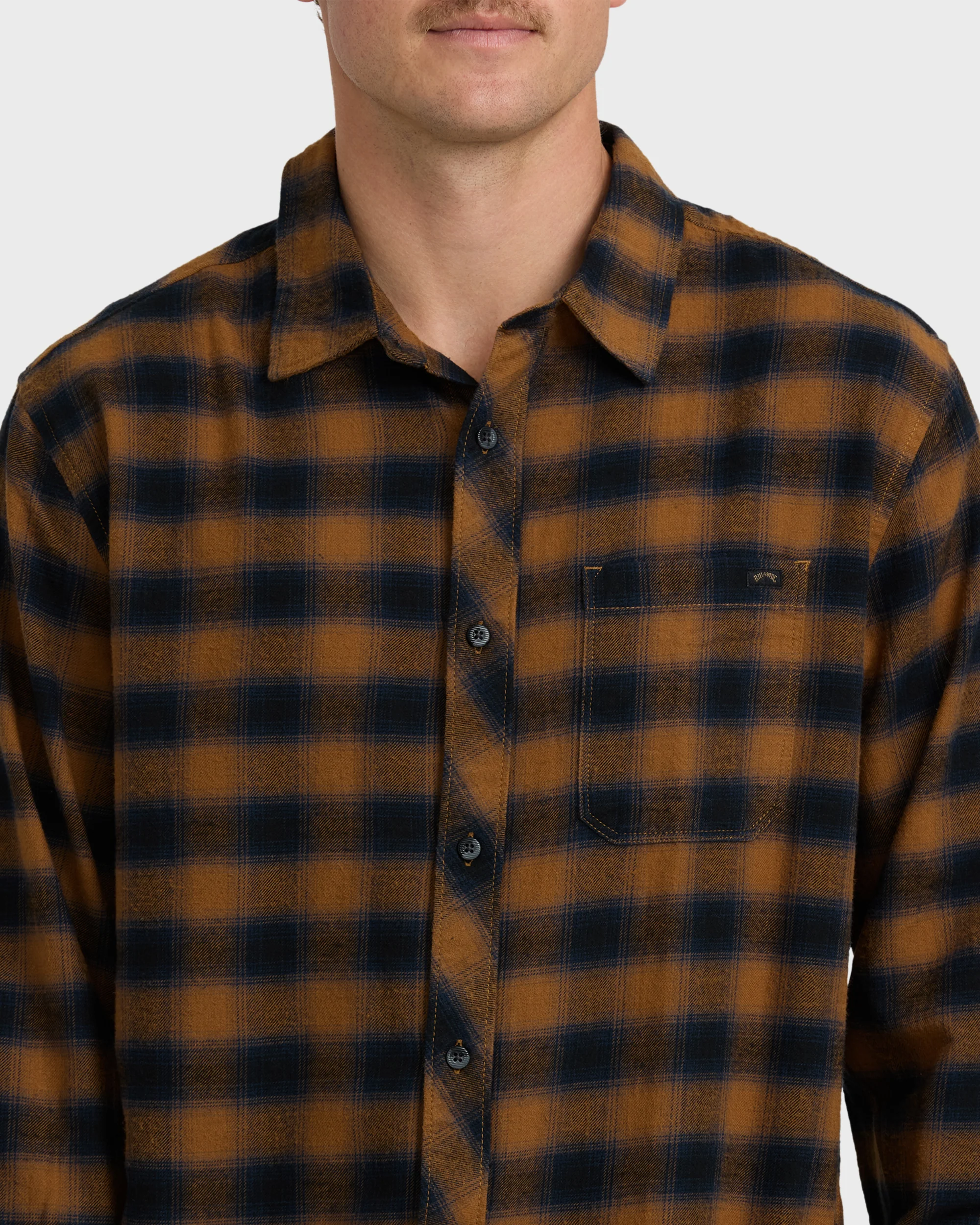Coastline Long Sleeve Flannel Shirt - Tobacco - Image 2