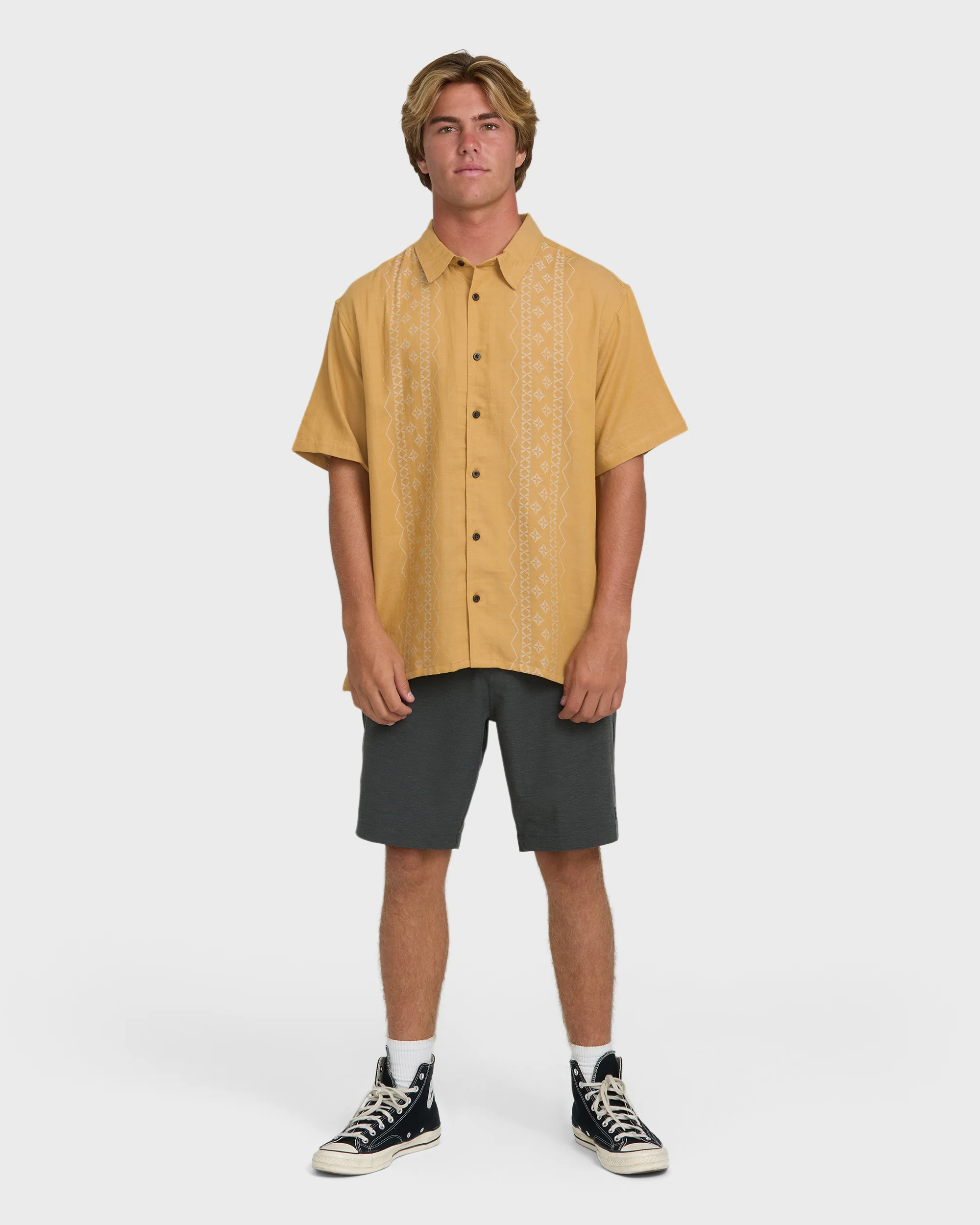 Cordoba Short Sleeve Woven Shirt - Wild Honey - Image 4