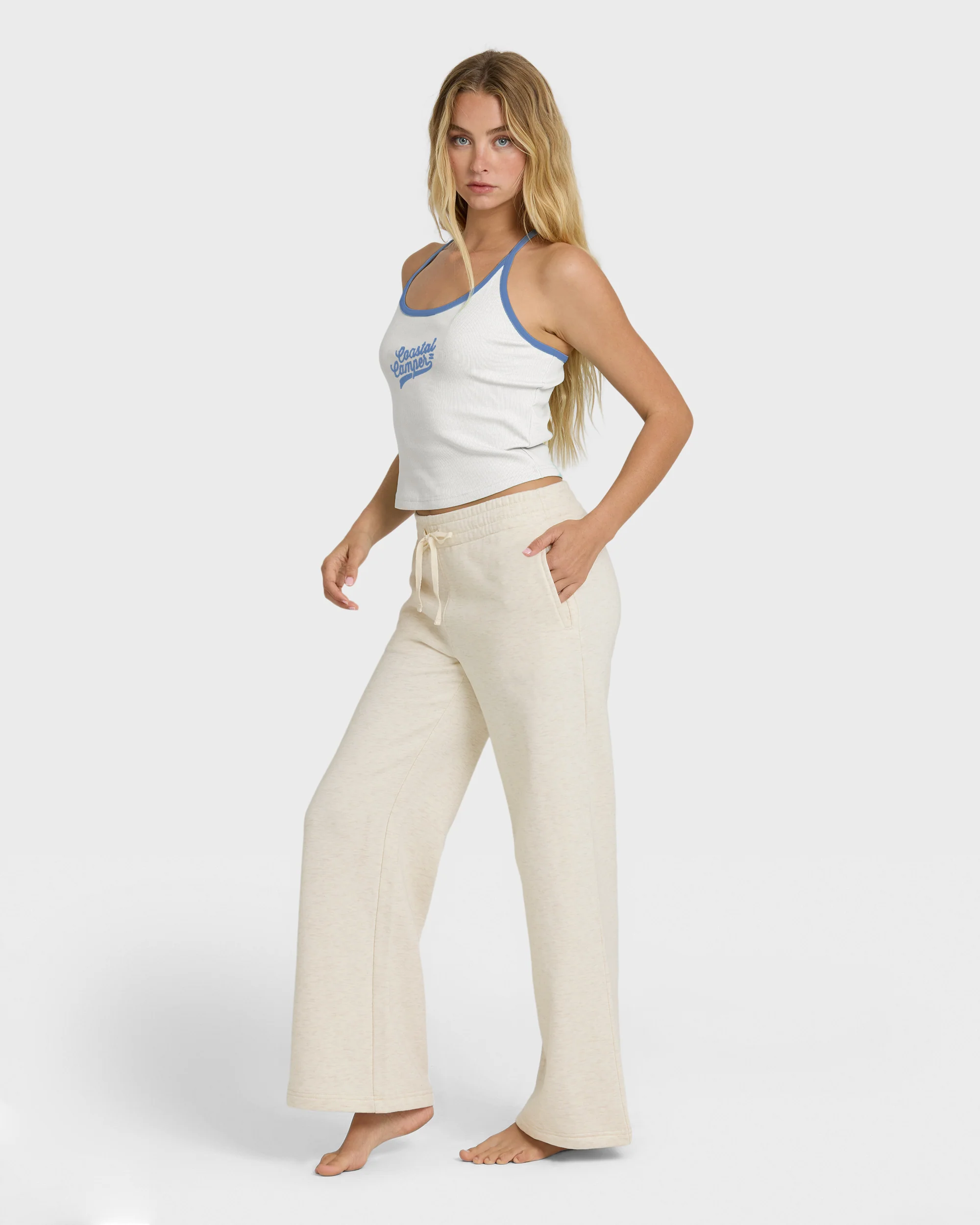 Cozy Camper Sweat Pants - Oatmeal Heather - Image 3