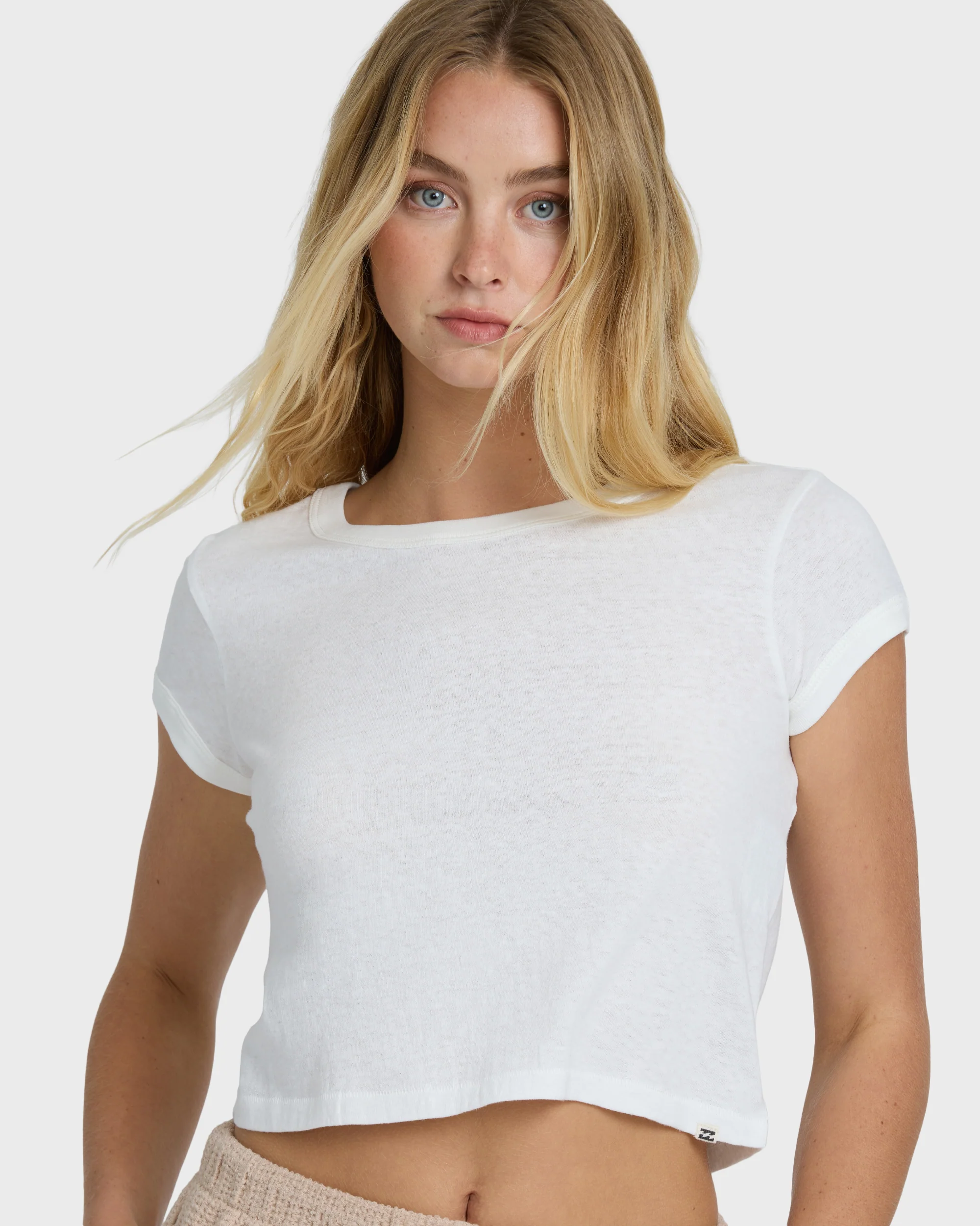 Daily T Short Sleeve Knit T-Shirt - Salt Crystal - Image 2