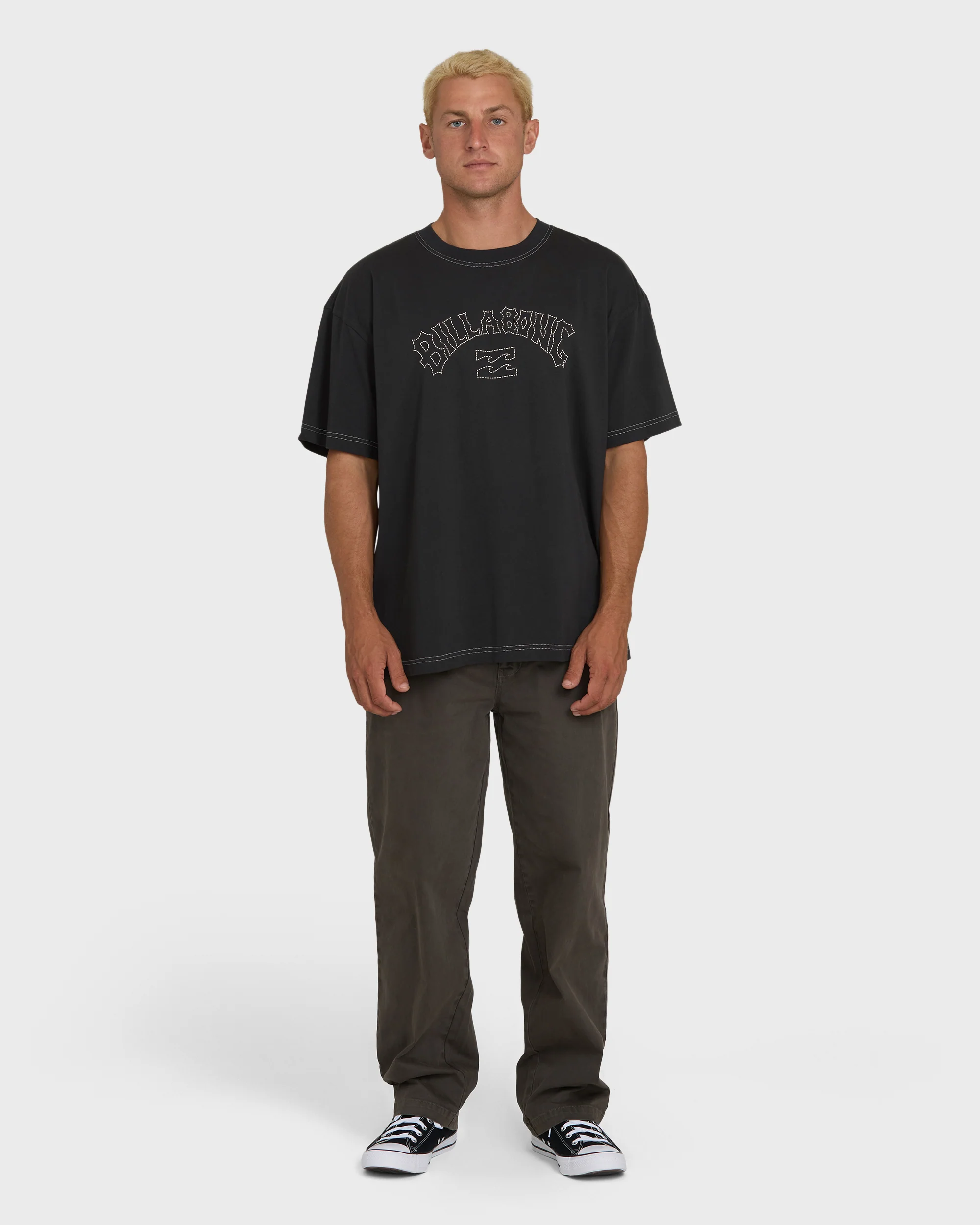 Dash OG Short Sleeve Knit T-Shirt - Washed Black - Image 4
