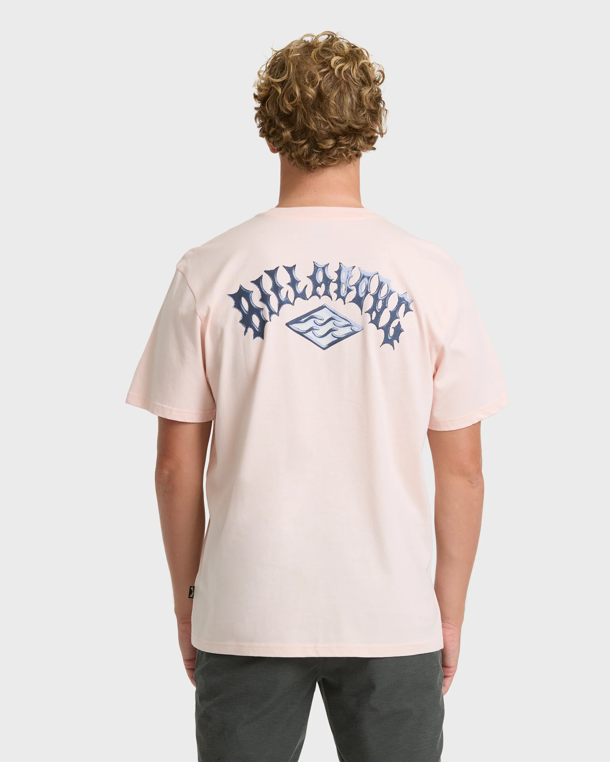 Dim Arch Premium Short Sleeve Knit T-Shirt - Light Pink - Image 2