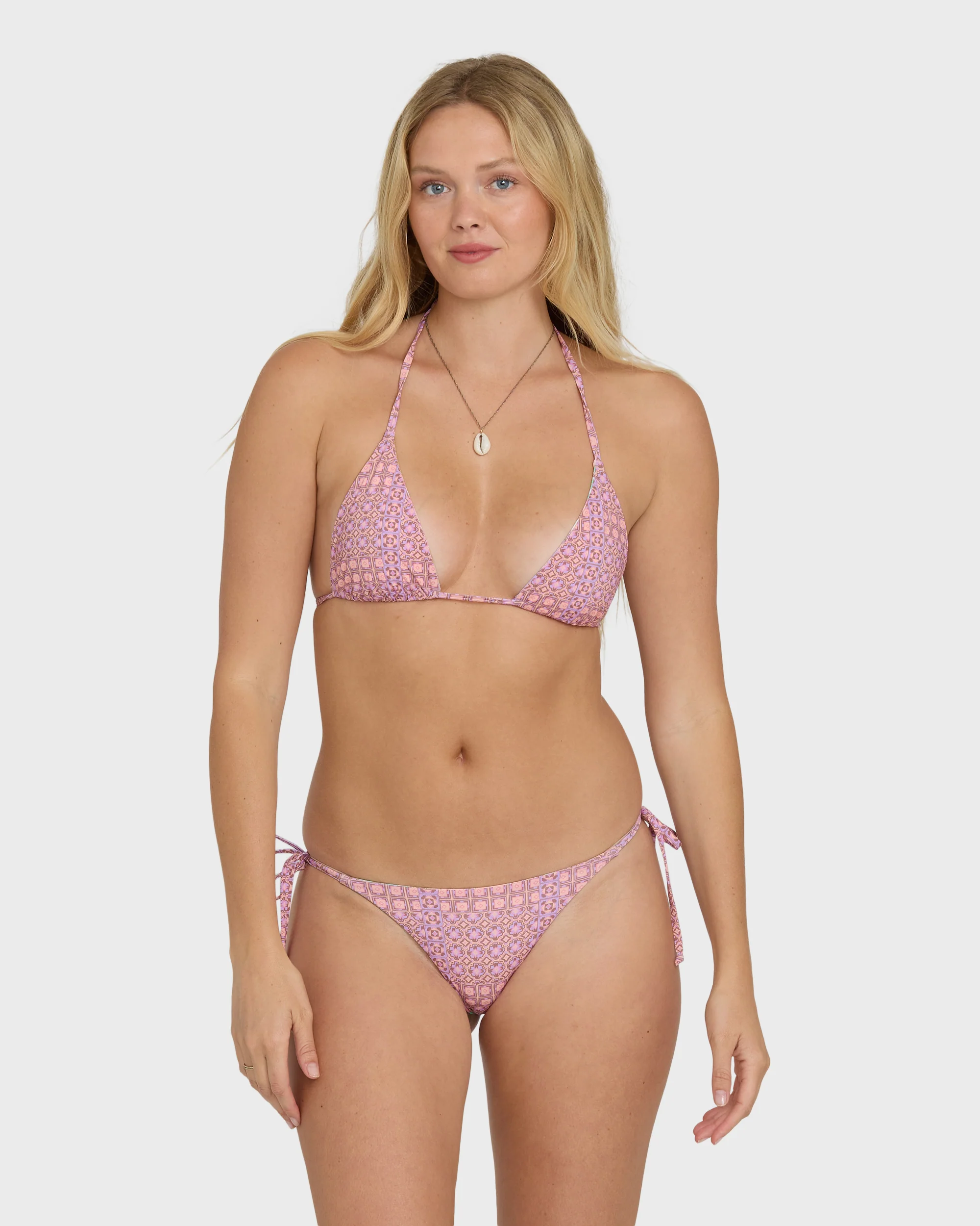 Dreamy Daze Reversible Triangle Bikini Top - Sweet Lilac - Image 6