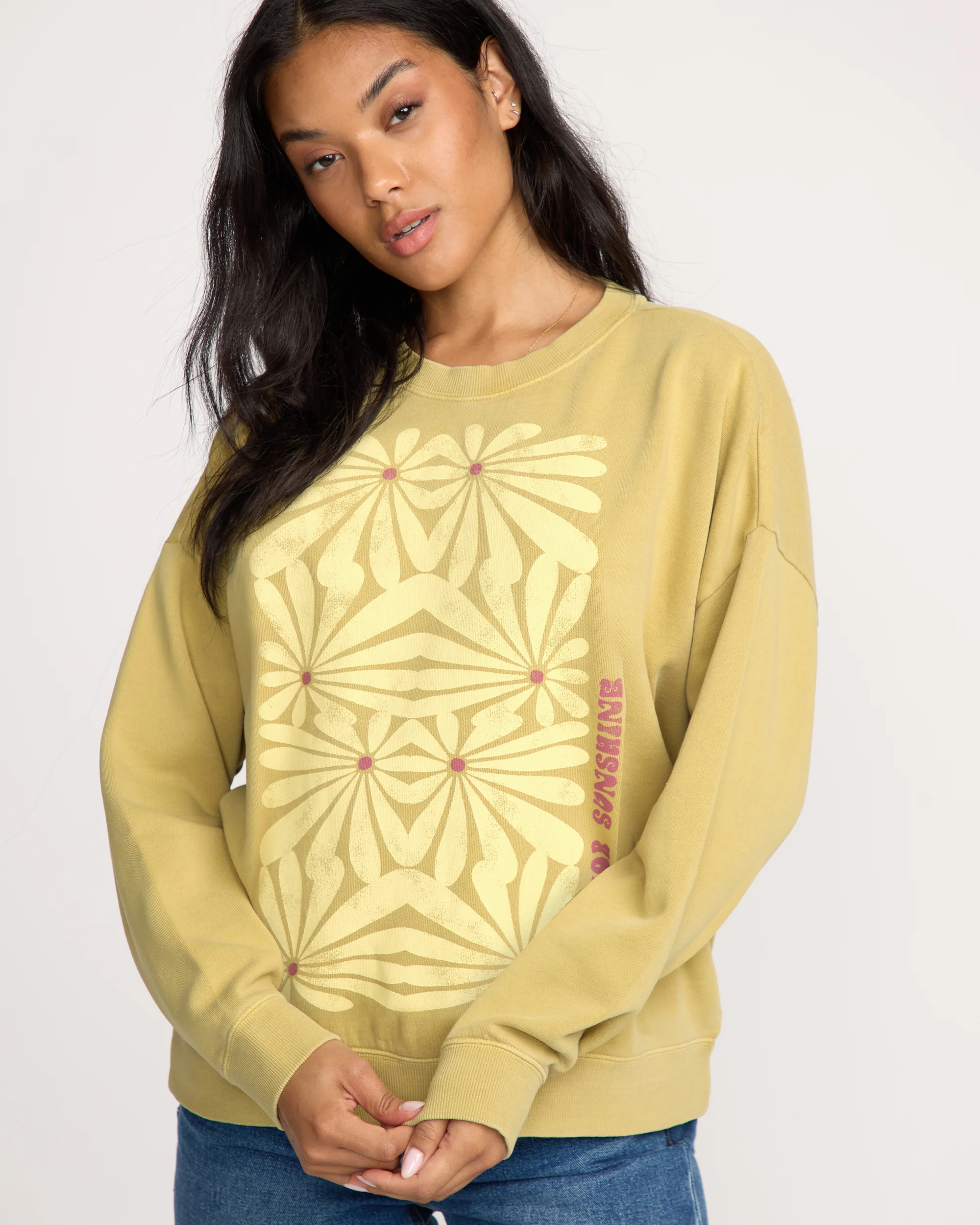 Echo Crewneck Sweatshirt - Light Olive - Image 3