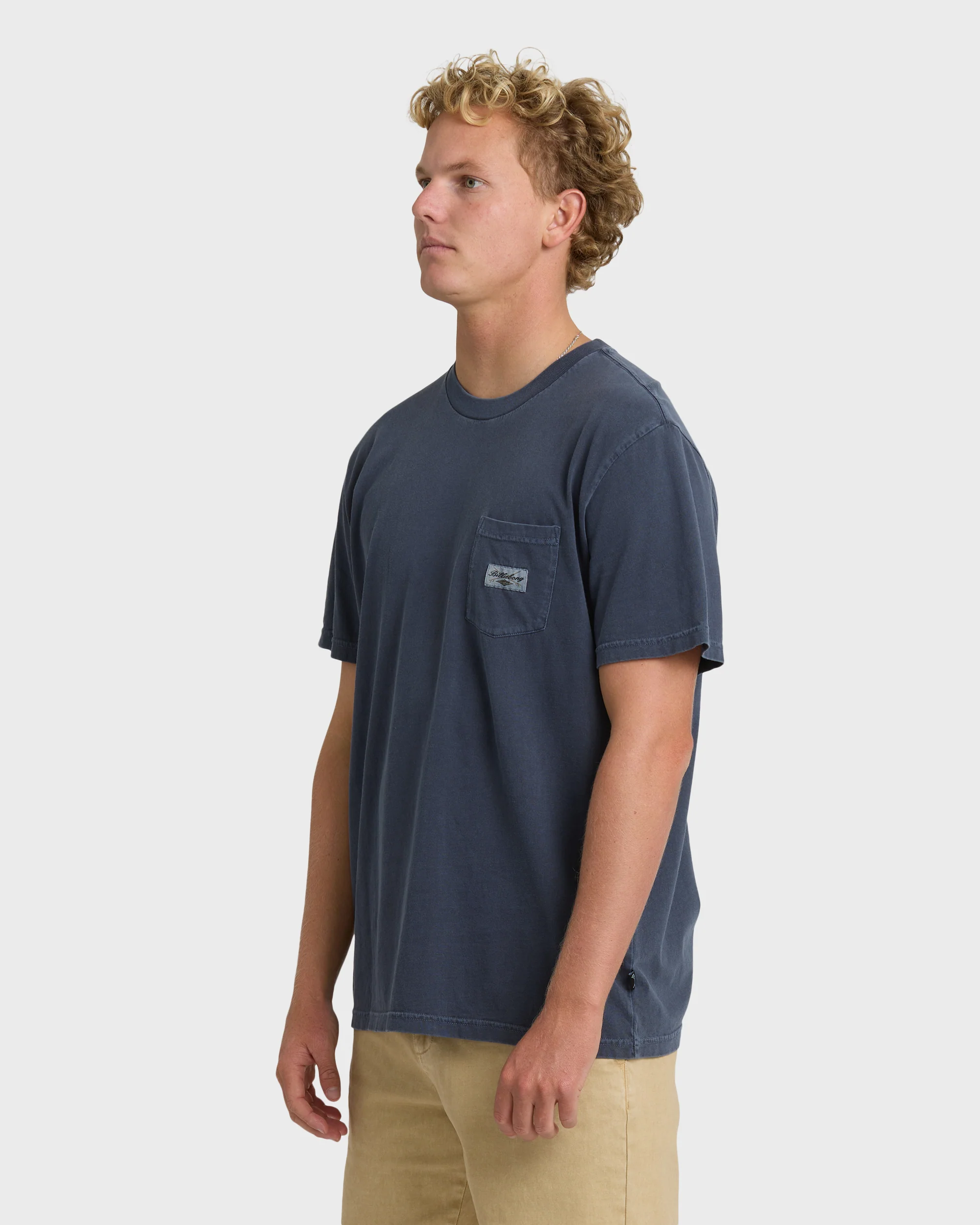 Essential Pocket Wave Washed Premium Short Sleeve T-Shirt - Graystone - Image 3