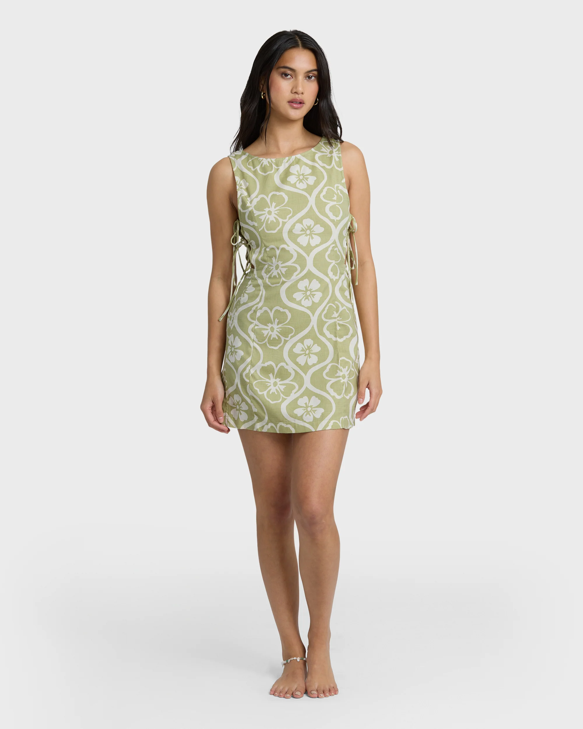 Floral Trip Mini Dress - Cactus - Image 5