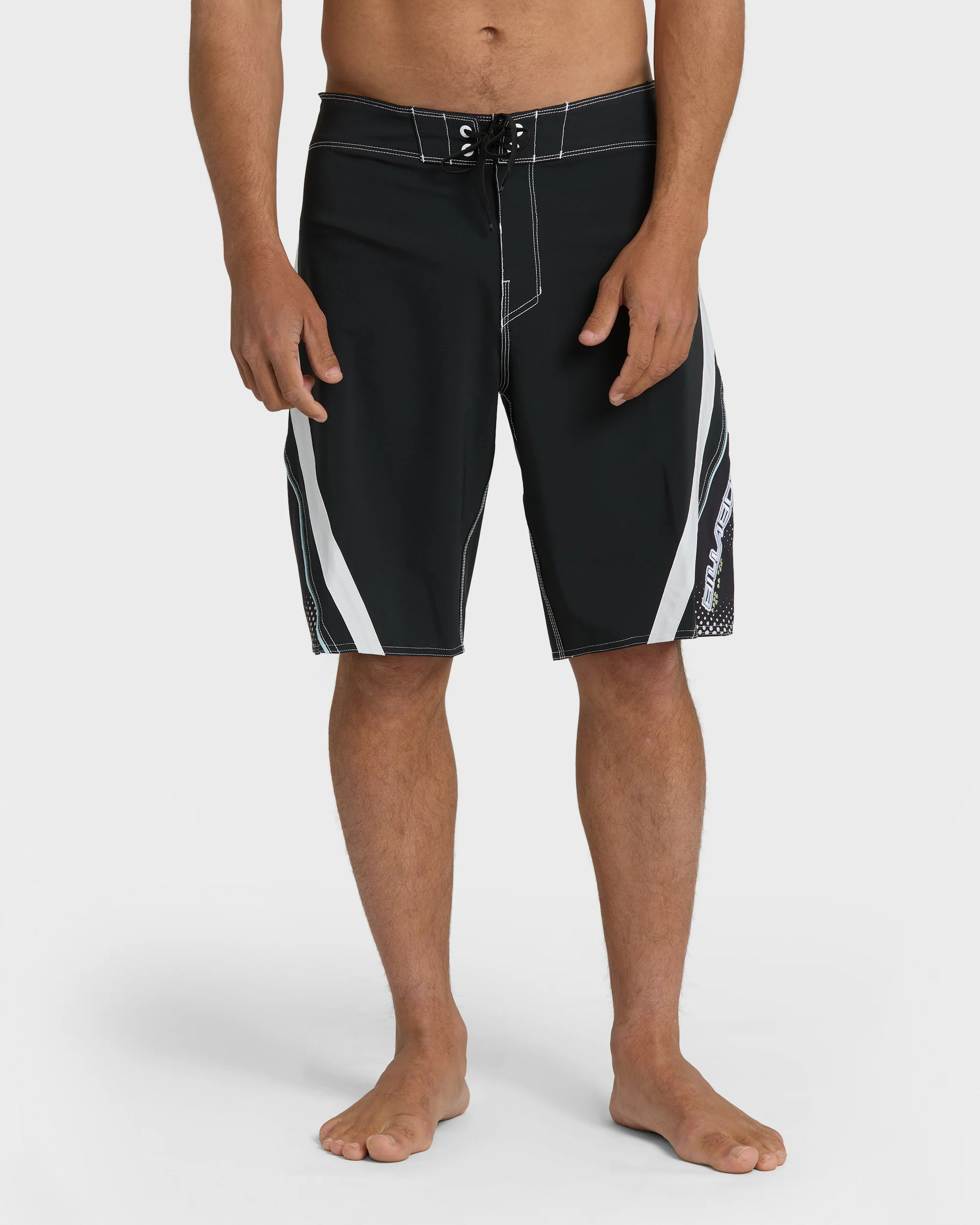 Fluid 2k Pro 21" Boardshorts - Black/White - Black