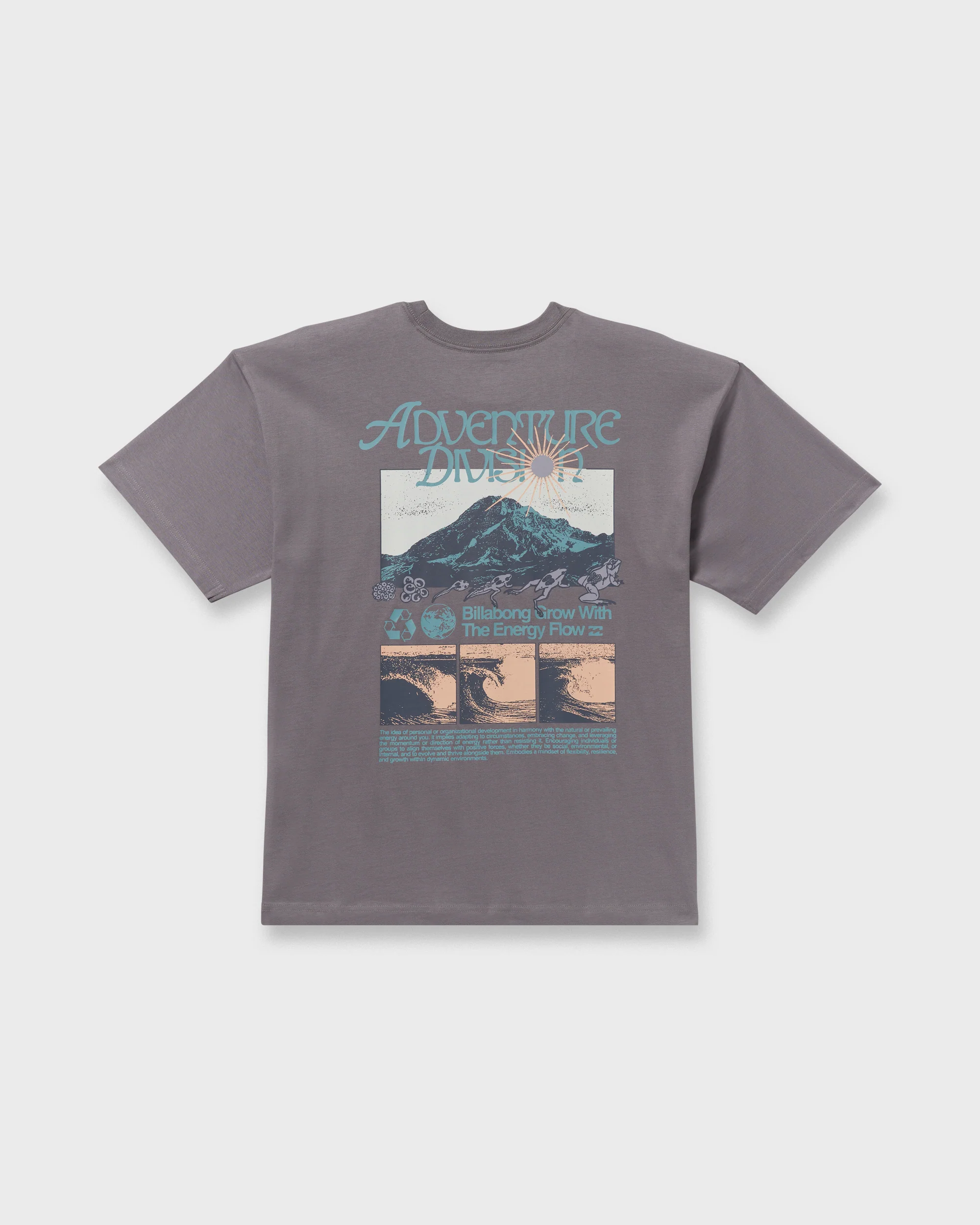 Grow OG A/Div Short Sleeve T-Shirt - Grey Violet - Image 8