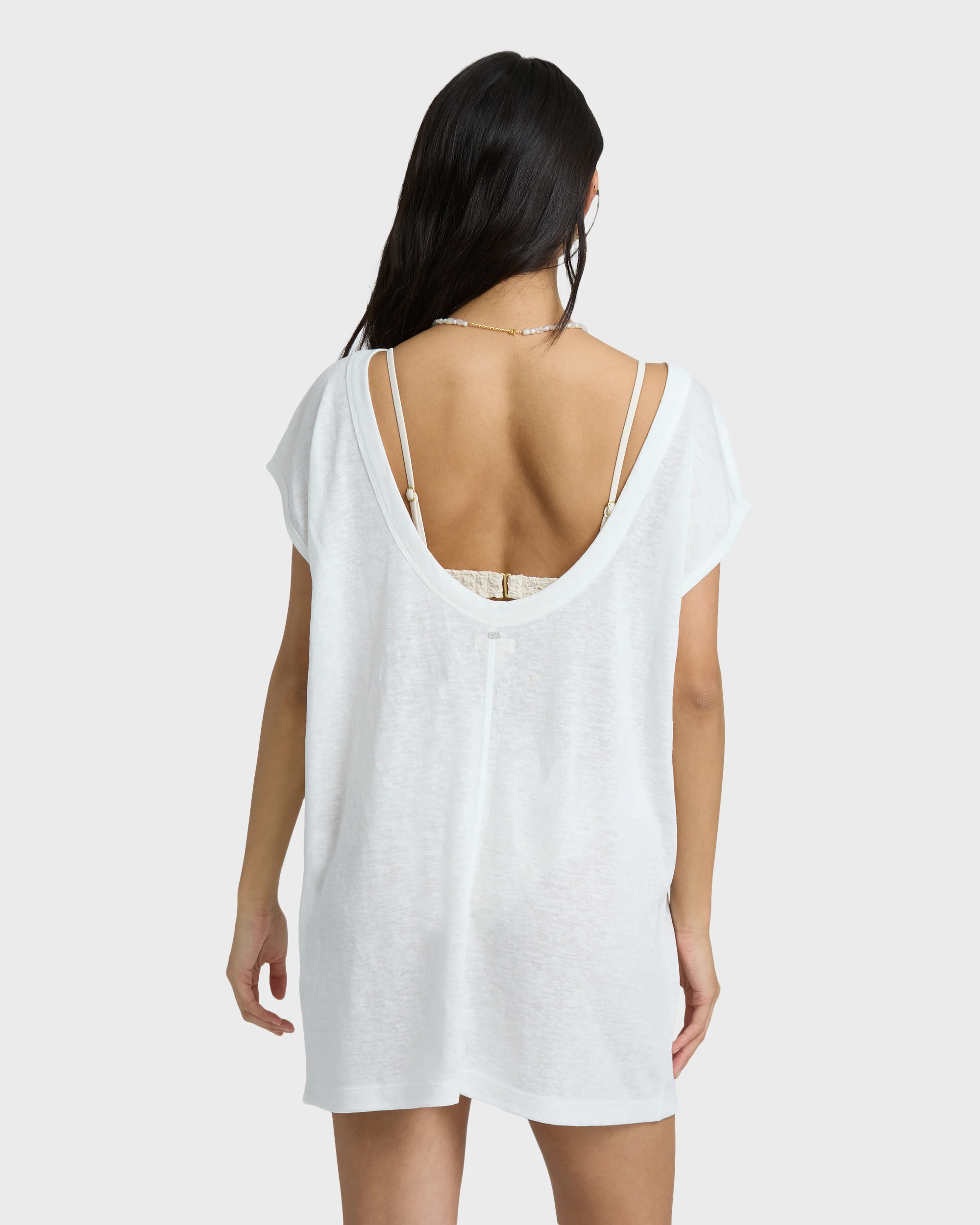Hallow Wave Mini Short Sleeve Dress - Salt Crystal - Image 2