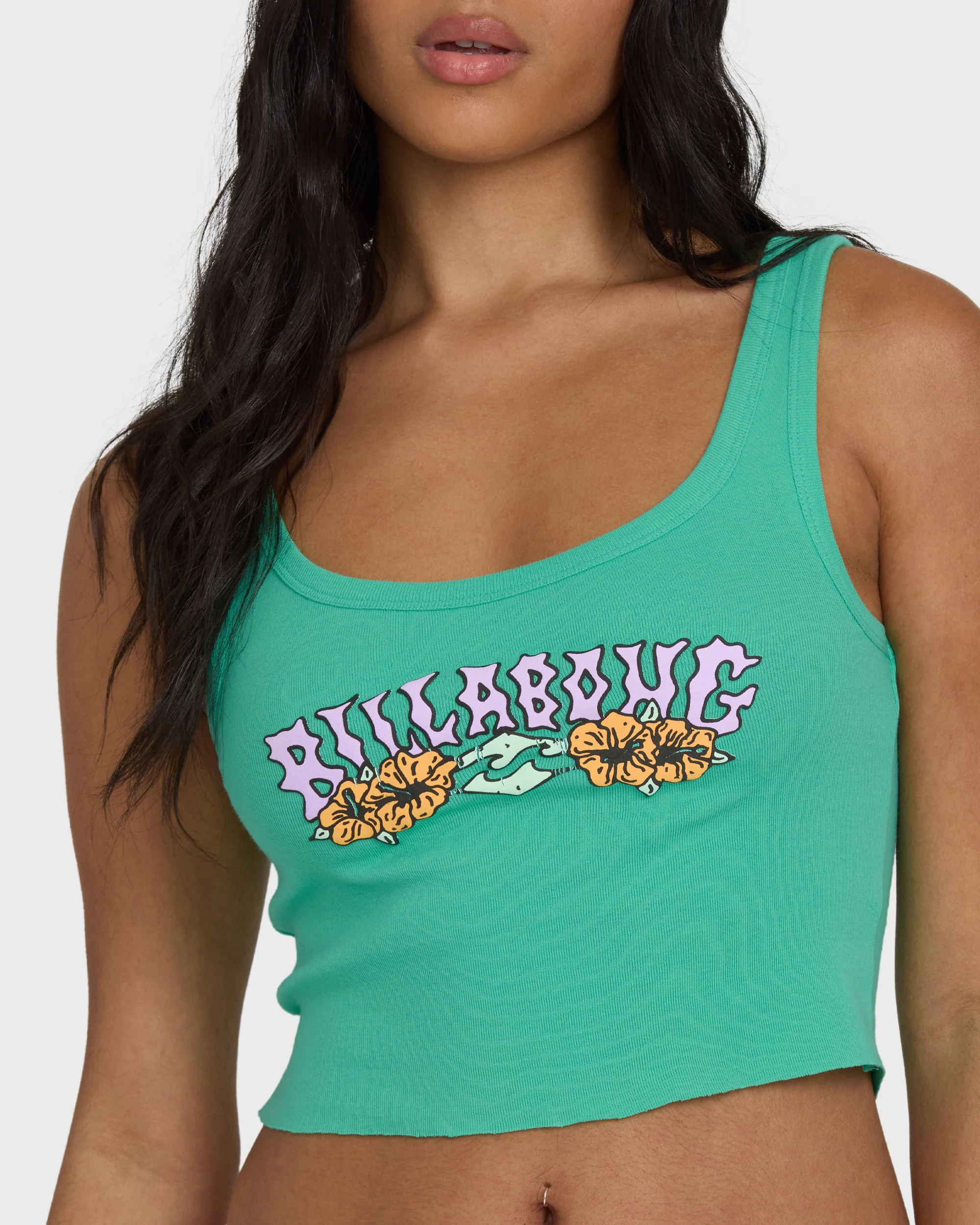 Hibiscus Minds Tank Top - Green Tropics - Image 6