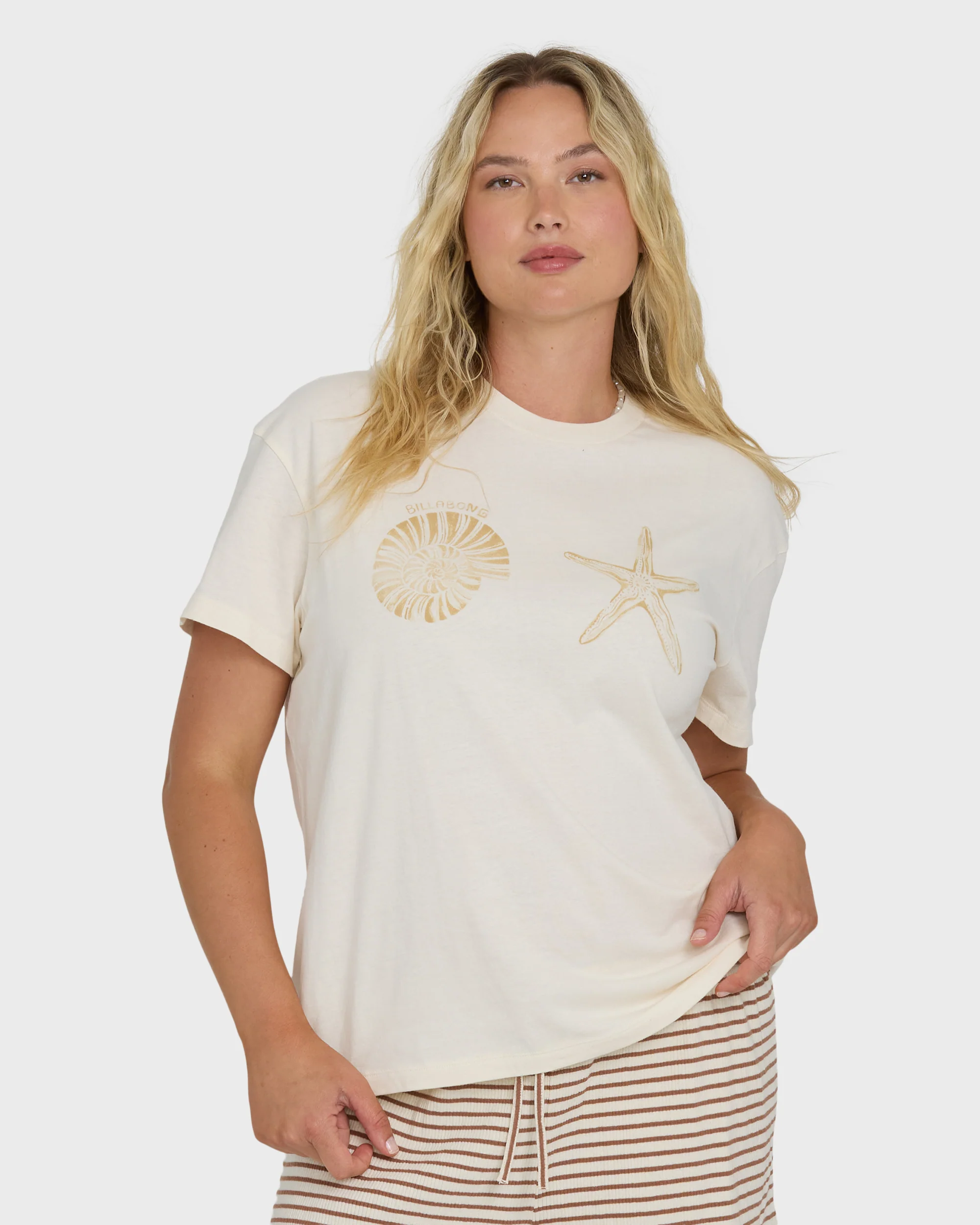 In Front Of Me Short Sleeve Knit T-Shirt - White Cap - Image 8