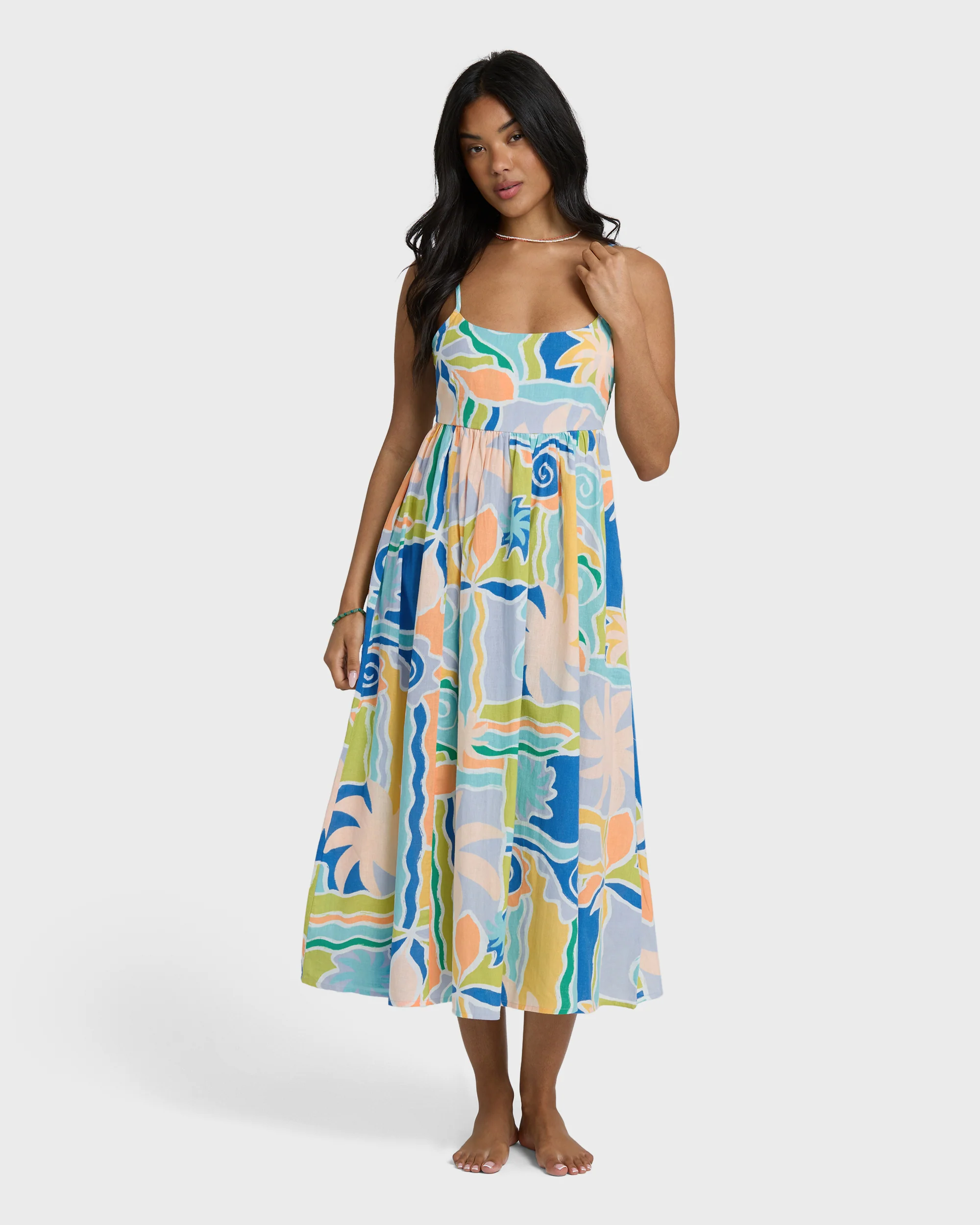 Island Life Midi Dress - Blue Multi - Image 3