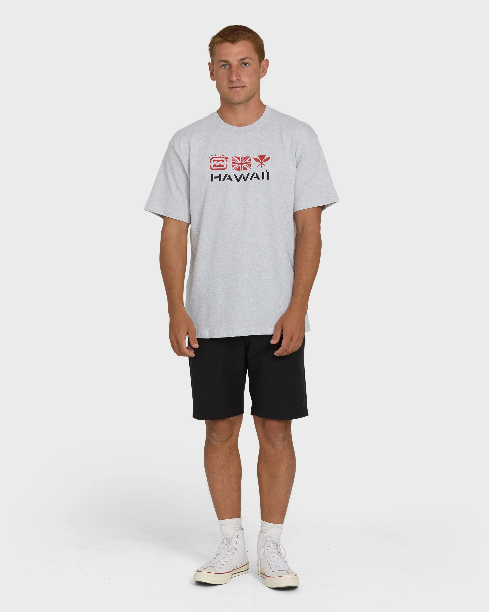 Kahili Hawaii Regular Short Sleeve Tee - Heather Gray - Image 3