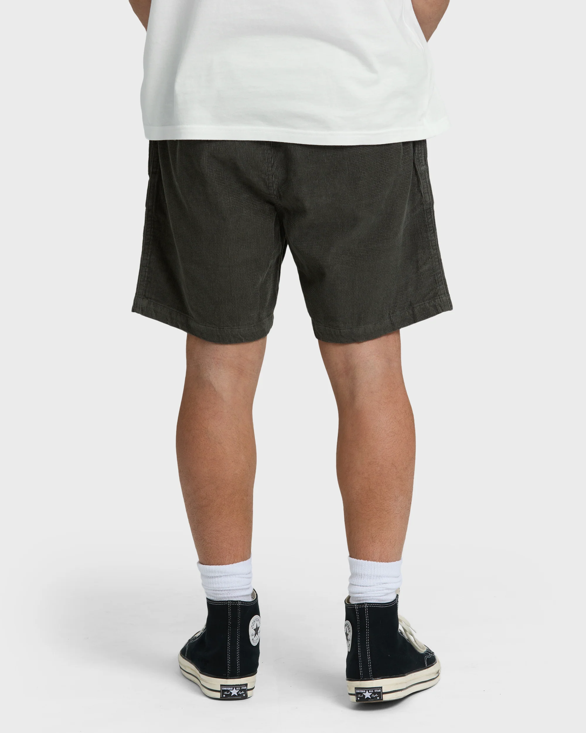Larry Layback 19" Cord Shorts - Dark Gray - Image 3