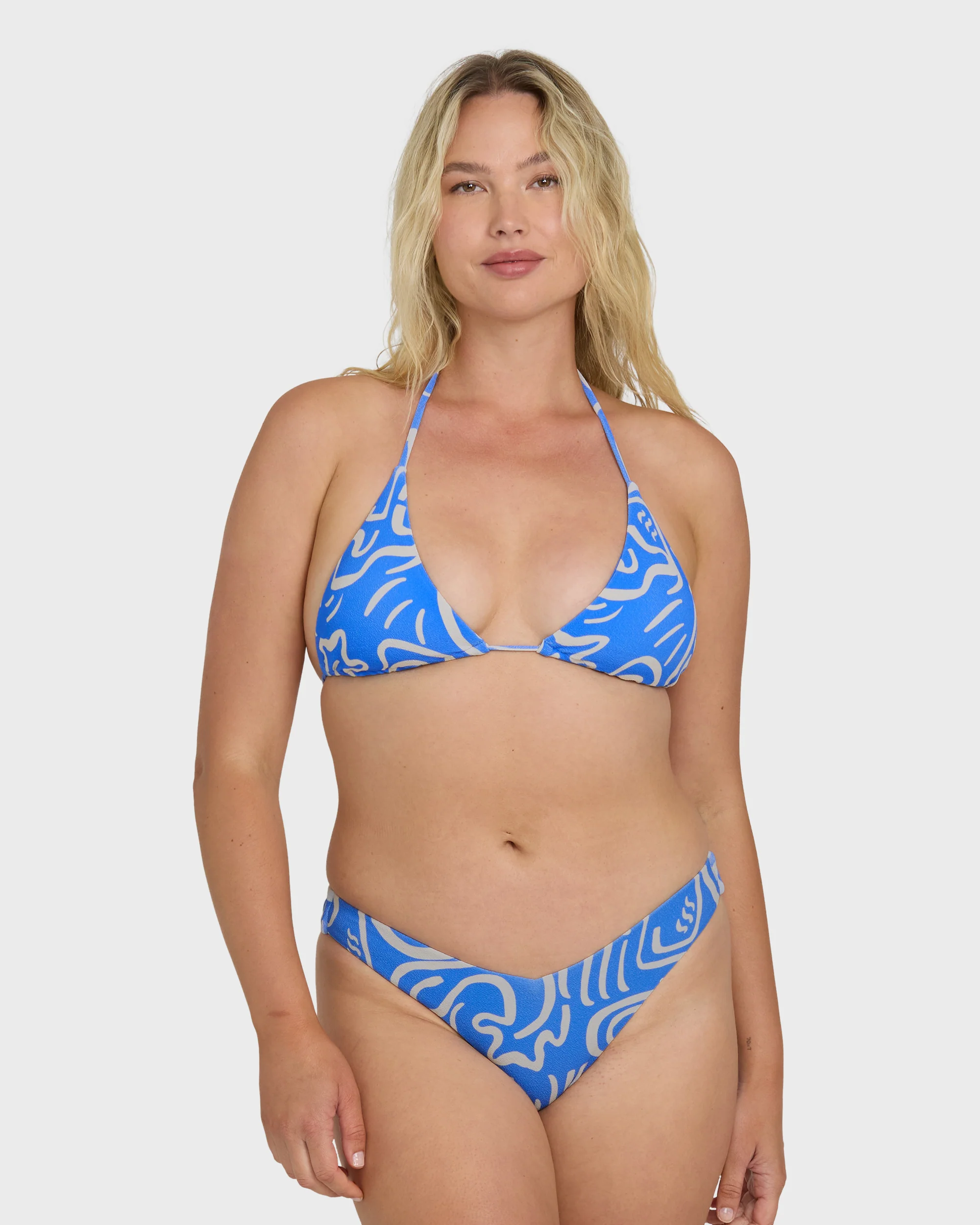 Le Love V Hike Skimpy Bikini Bottom - True Blue - Image 8
