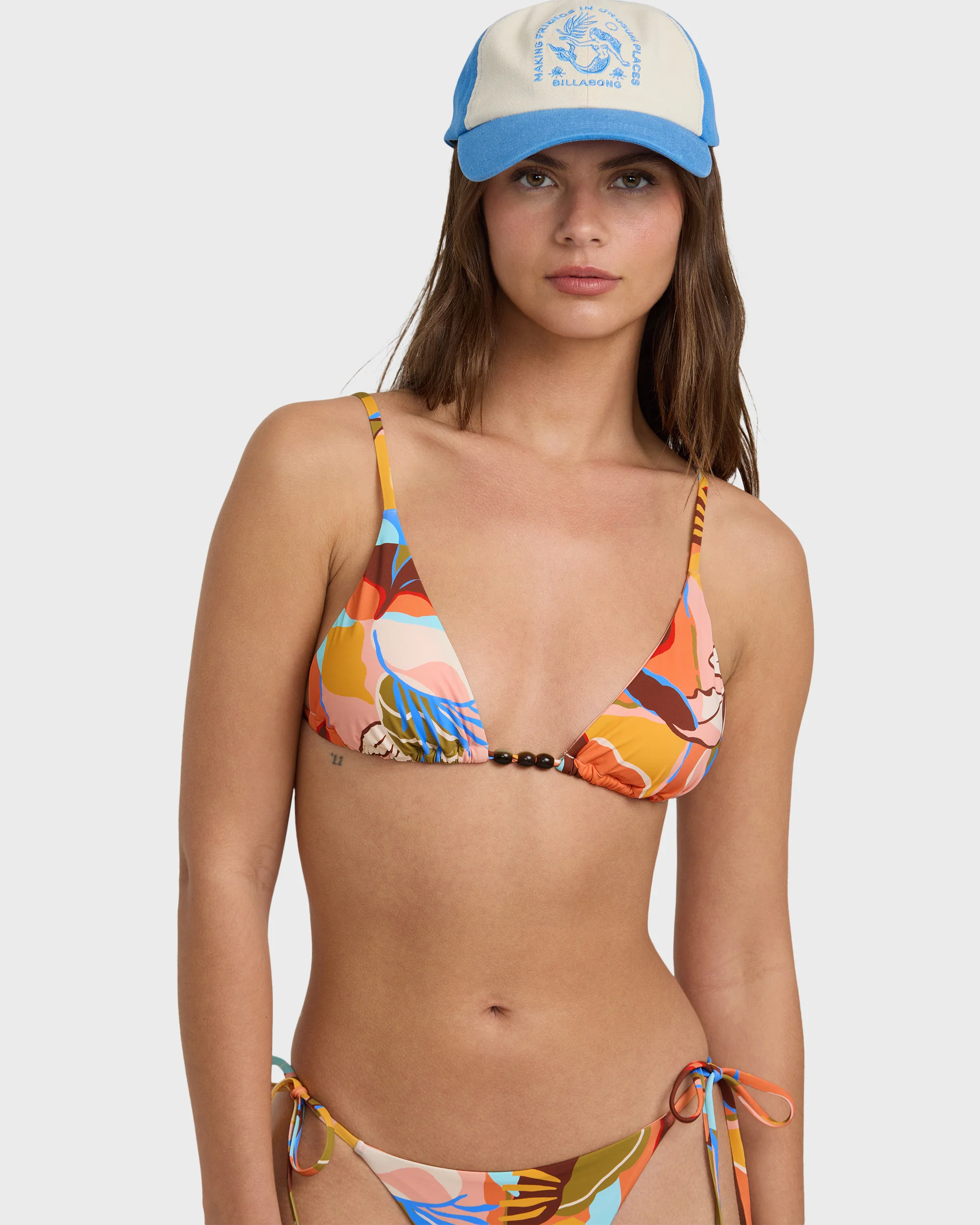 Lei Daze Tall Slide Triangle Bikini Top - Multi - Image 2