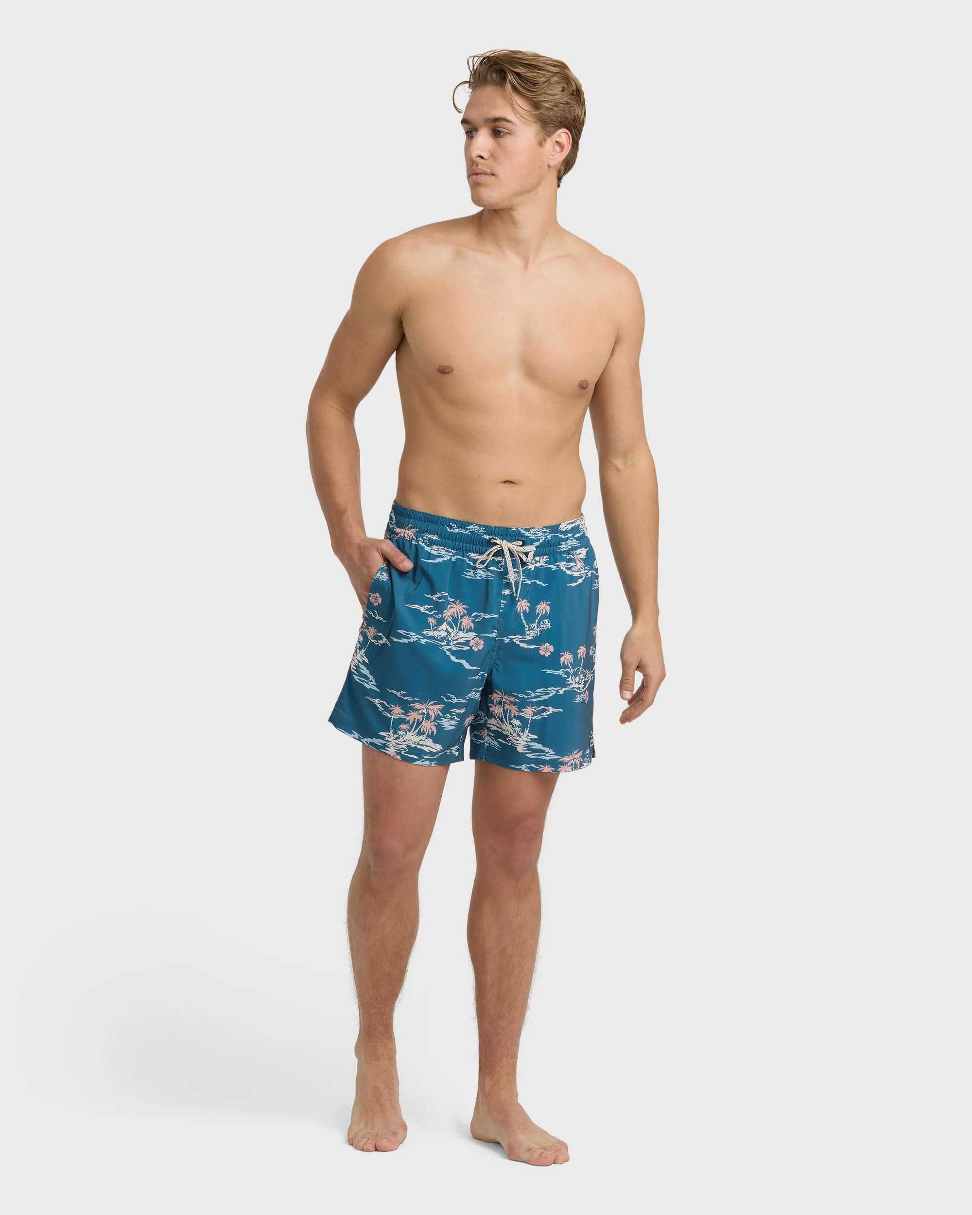 Lineup Laybacks 16" Trunks - Real Teal - Image 3