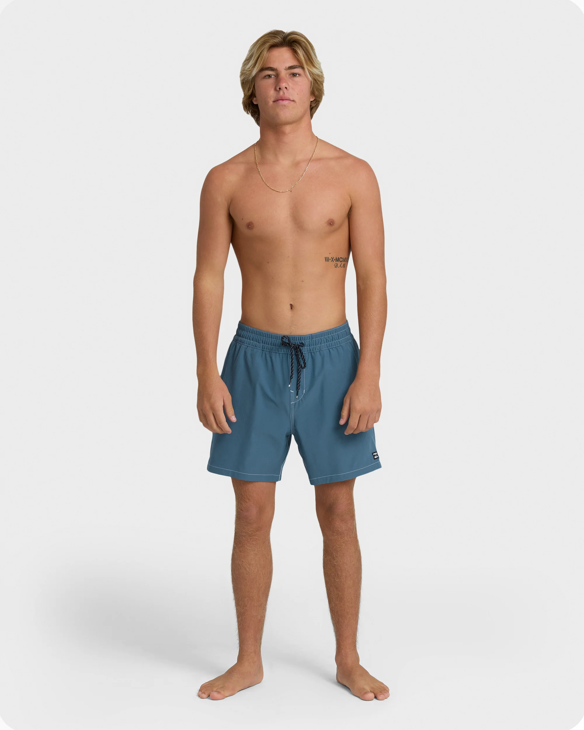 Lineup Solid Layback 16" Trunks - Real Teal - Image 4