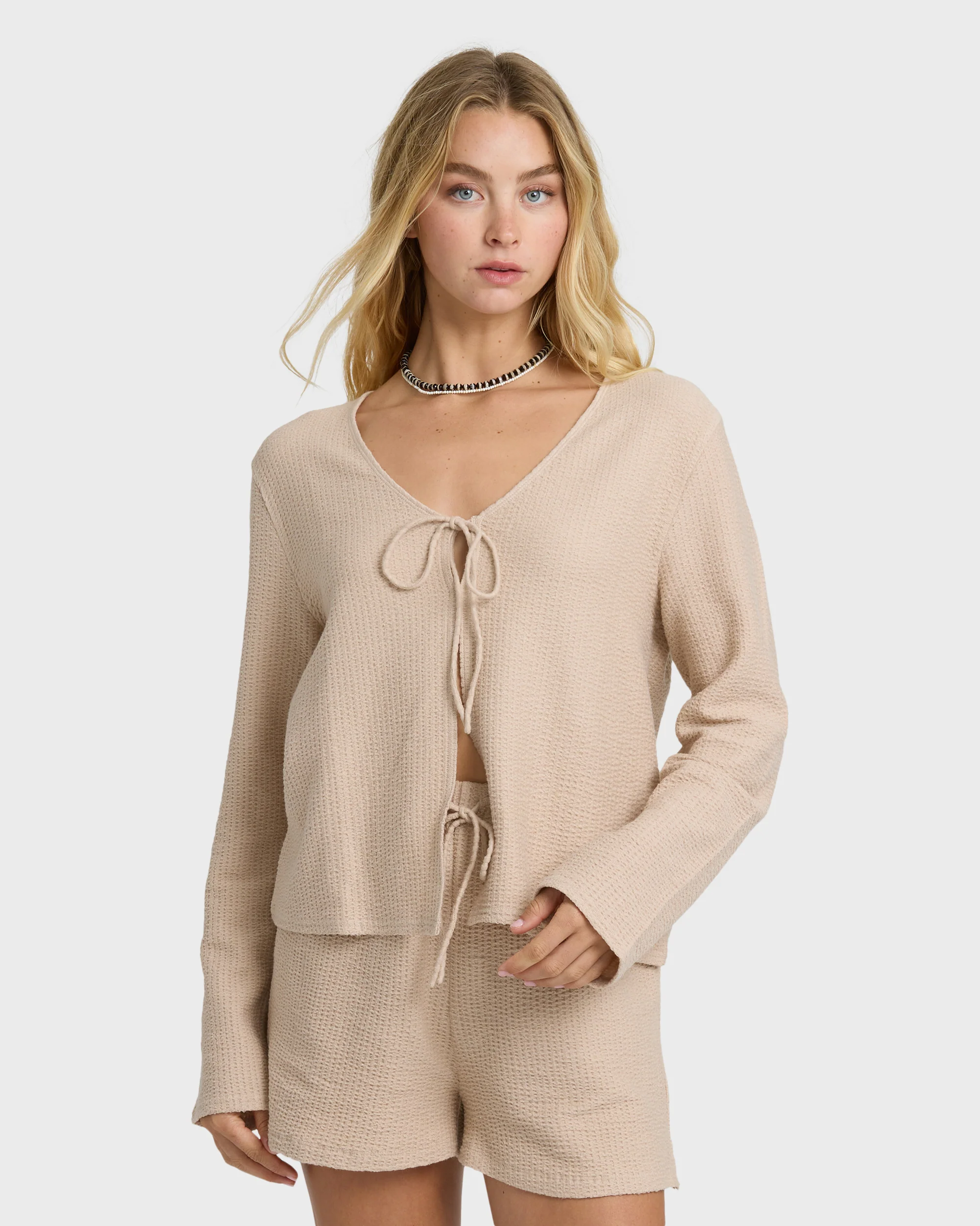 Maya Long Sleeve Top - Oatmeal - Image 3
