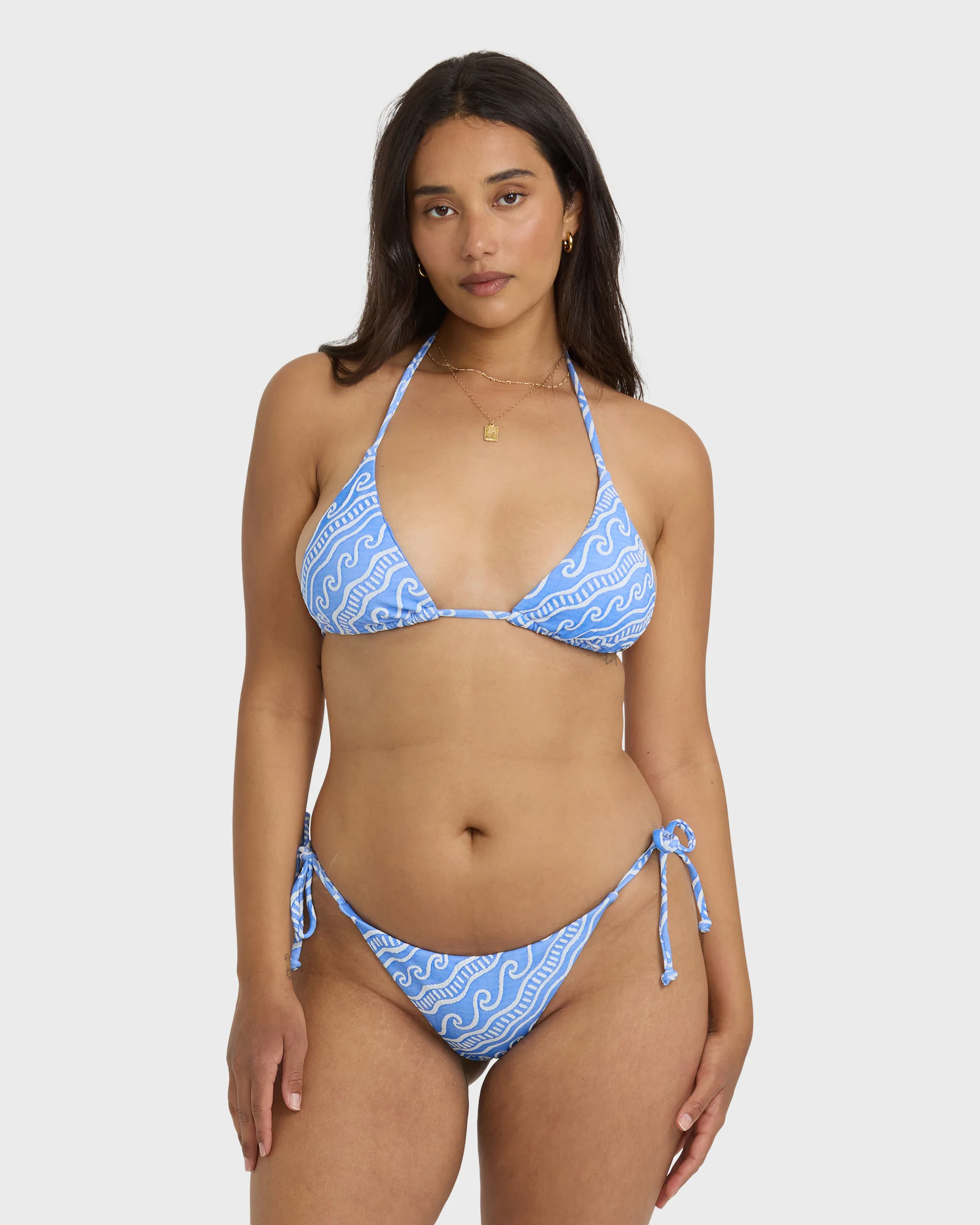 More Than Waves Tie-side Tanga Bikini Bottom - Tidal Blue - Image 8