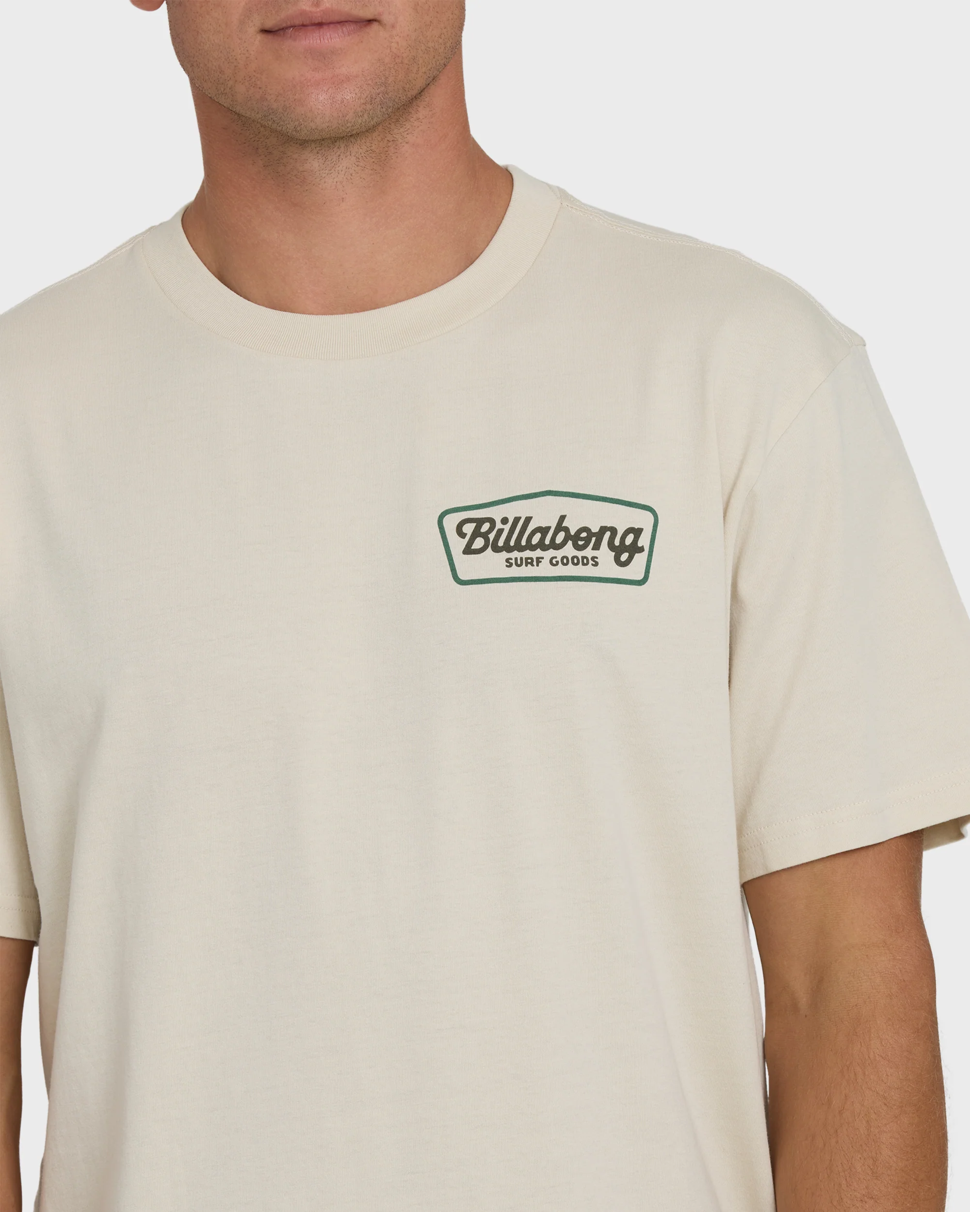 Off Duty Premium Short Sleeve Knit T-Shirt - Oatmeal - Image 5