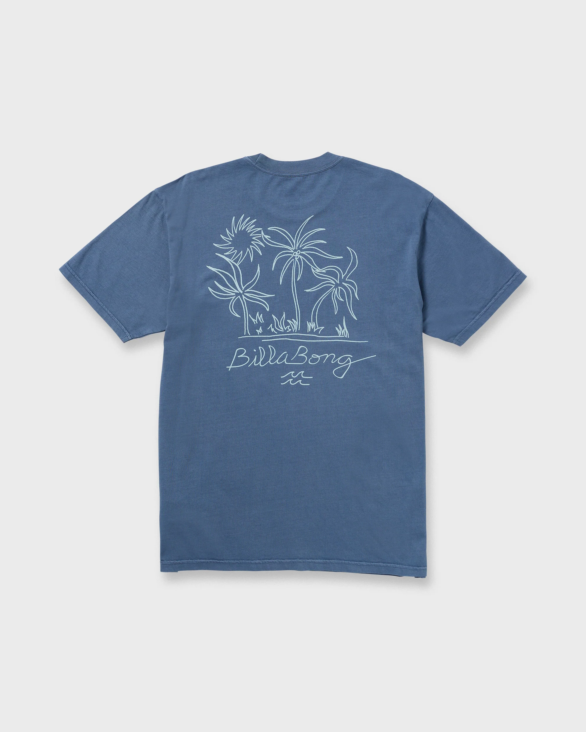 Palms In The Sun Premium Wave Wash Tee - Slate Blue - Image 7