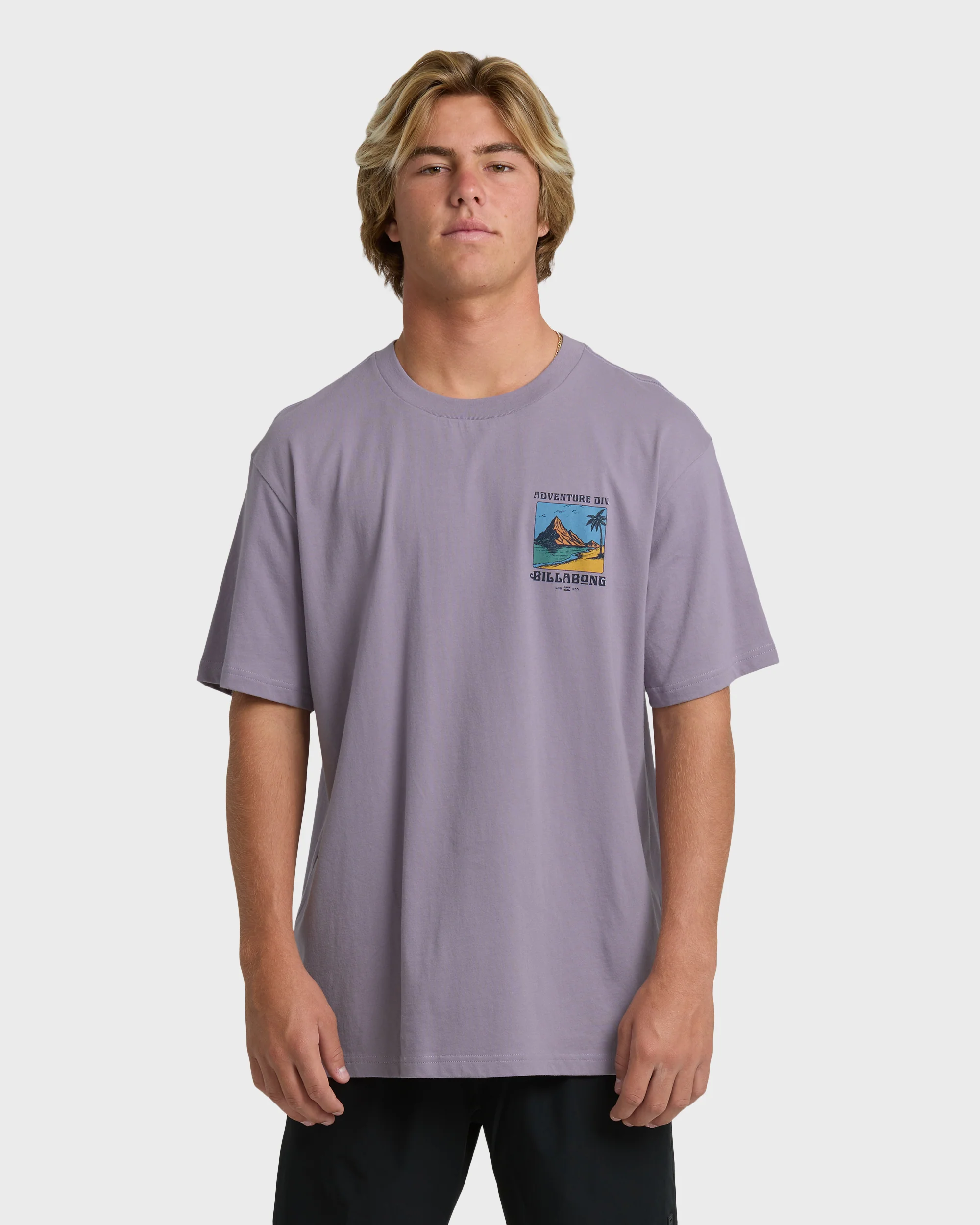 Post Cards Adiv Premium Short Sleeve T-Shirt - Purple Ash - Image 2