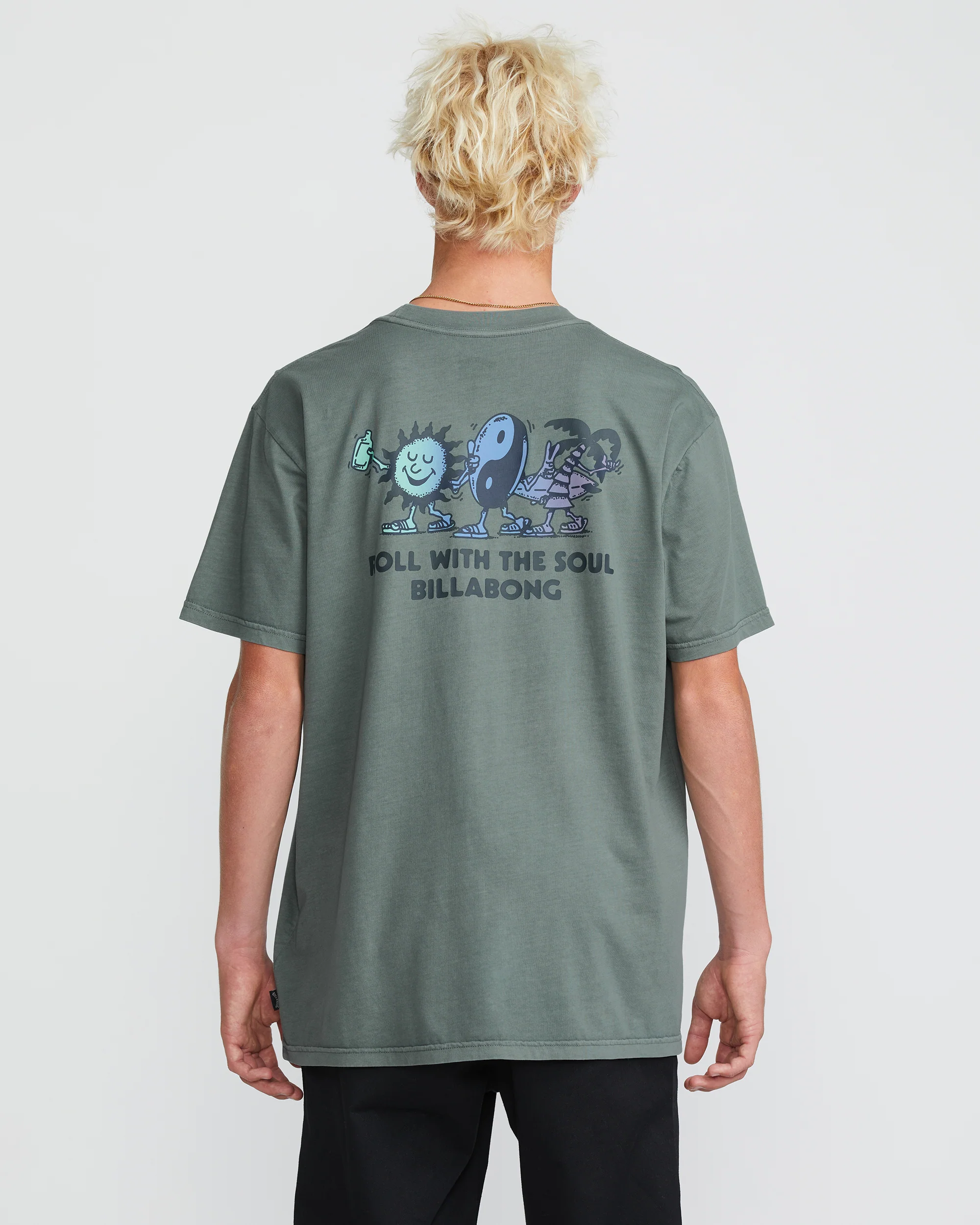 Roll Premium Wave Wash Short Sleeve Tee - Dark Slate - Image 6