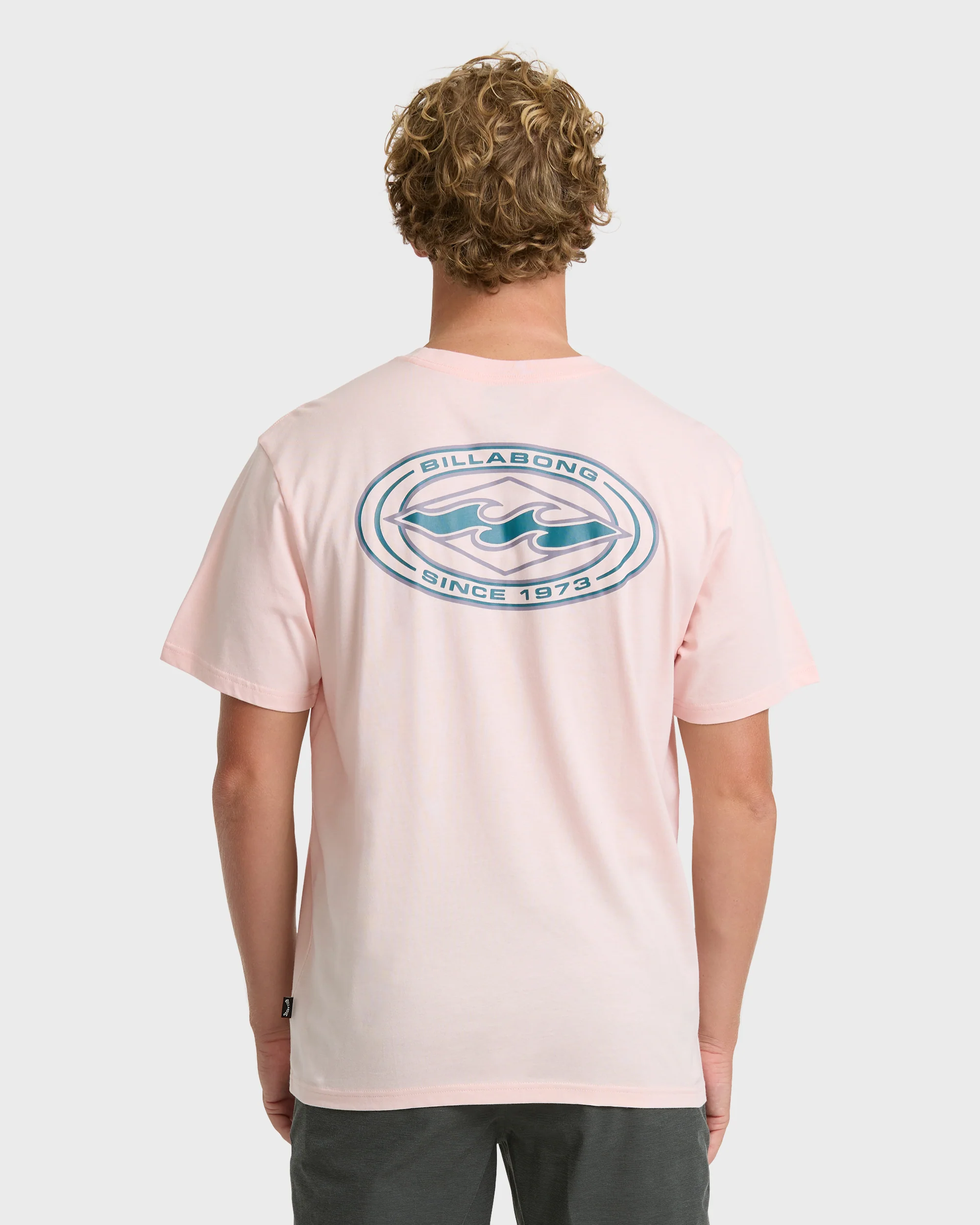 Rotor Diamond Premium Short Sleeve Knit Graphic T-Shirt - Light Pink - Image 2