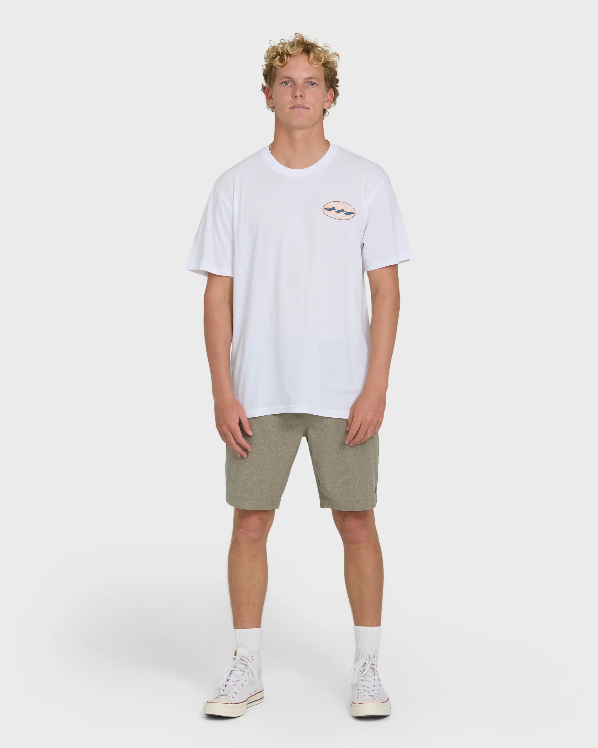 Rotor Diamond Premium Short Sleeve Knit Graphic T-Shirt - White - Image 4