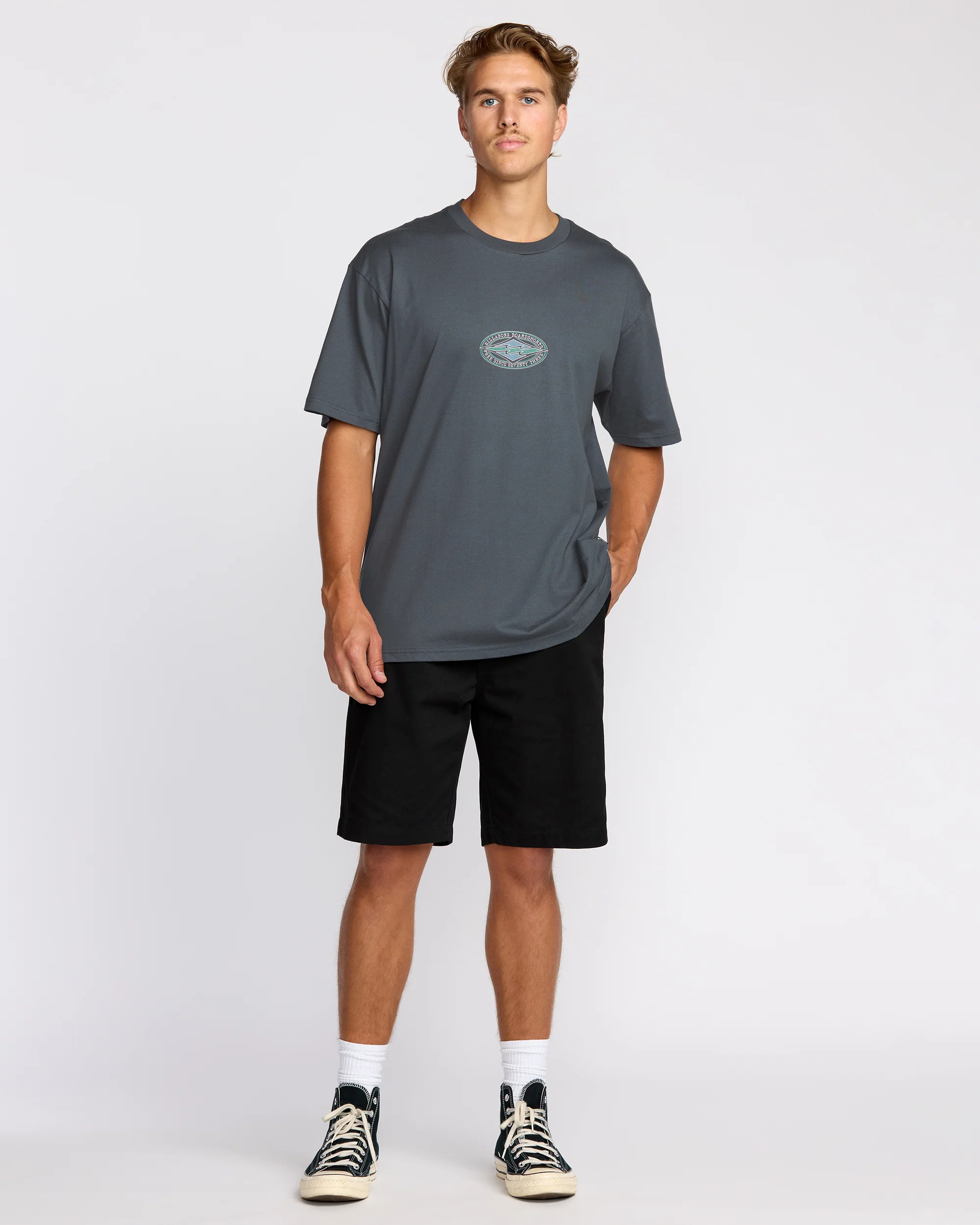 Rotor Diamond Regular Short Sleeve T-Shirt - Midnight Blue - Image 4