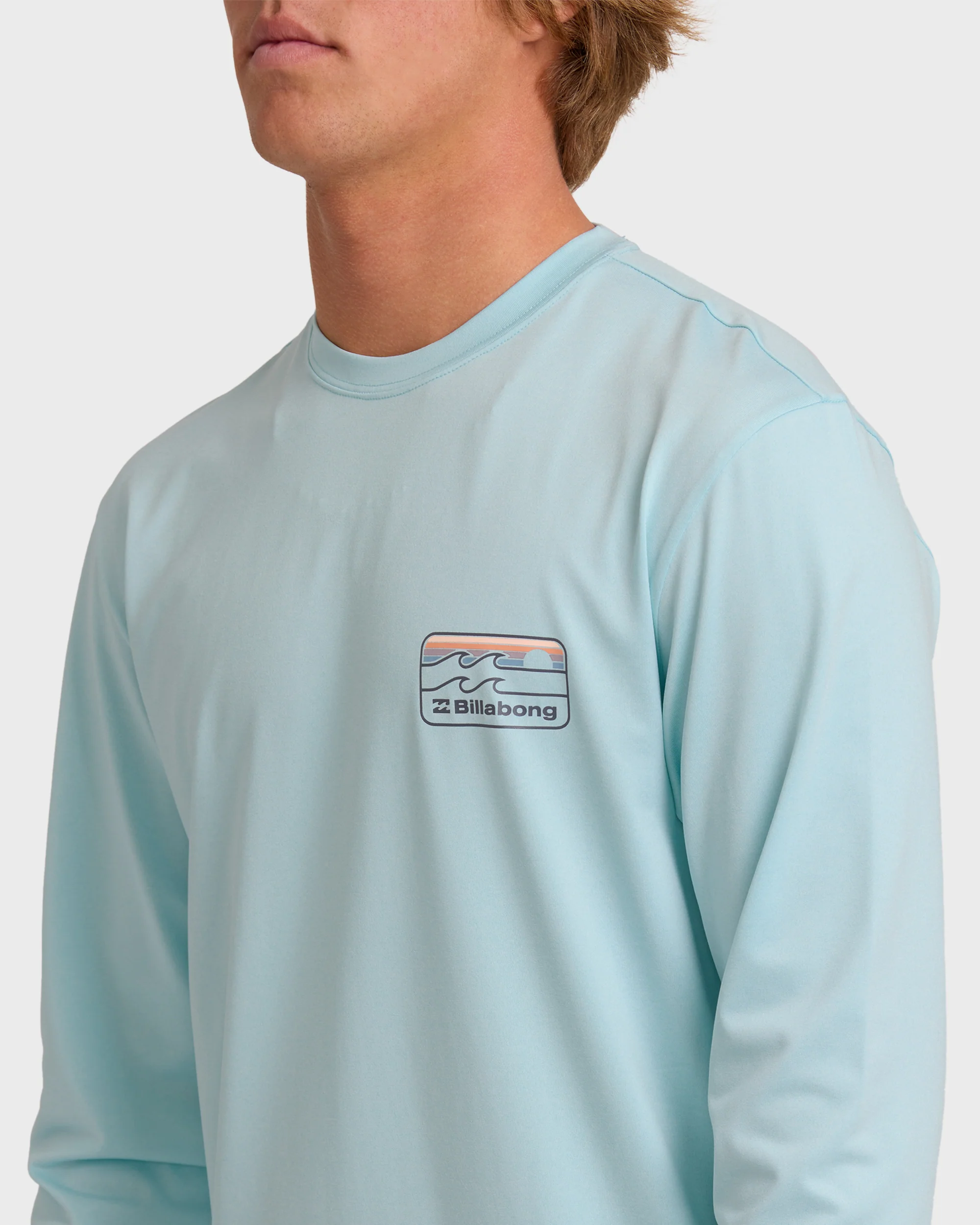 Runner Long Sleeve Surf Tee - Blue Heather - Image 5