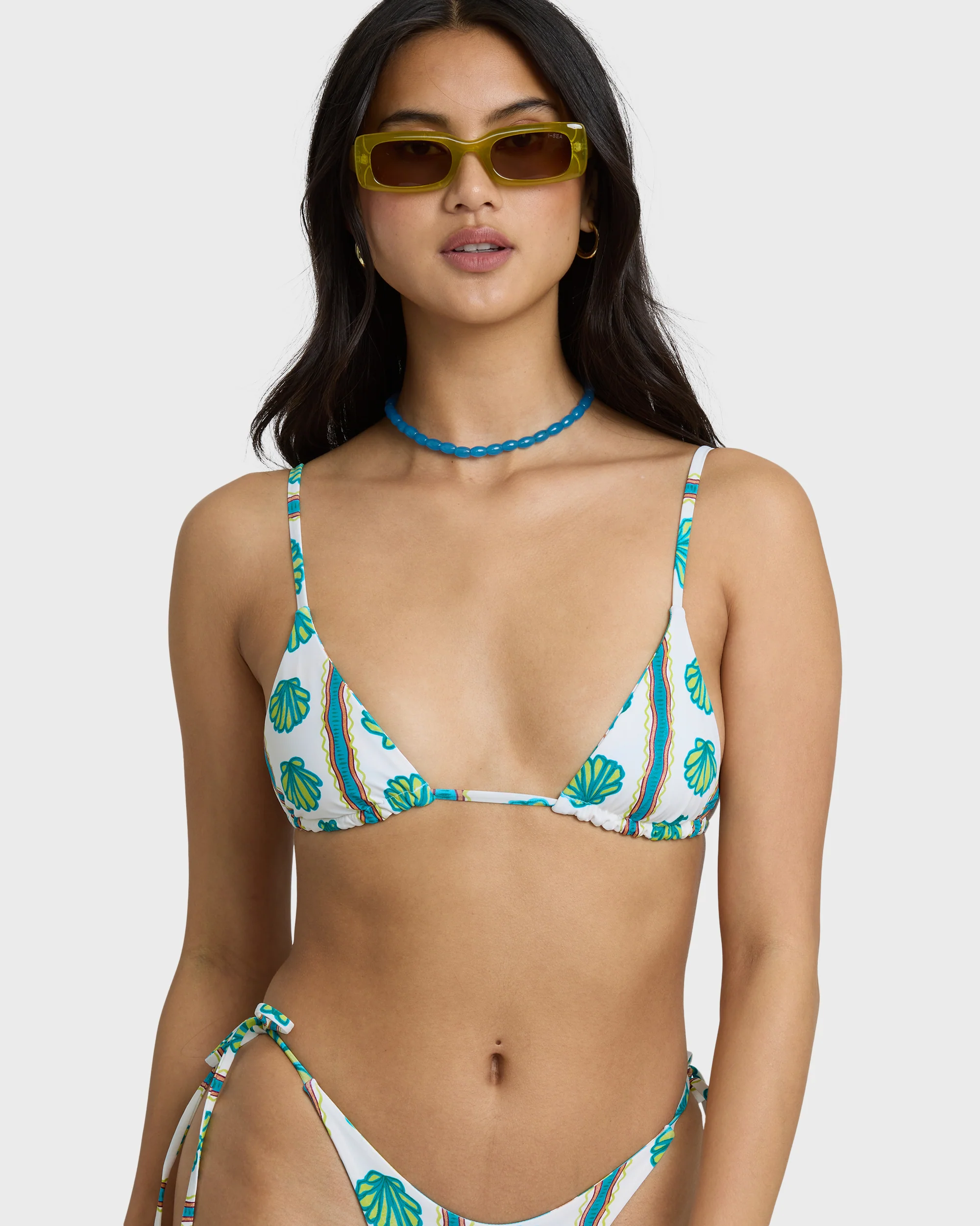 Salty Waves Reversible Mini Slide Triangle Bikini Top - Salt Crystal - Image 2
