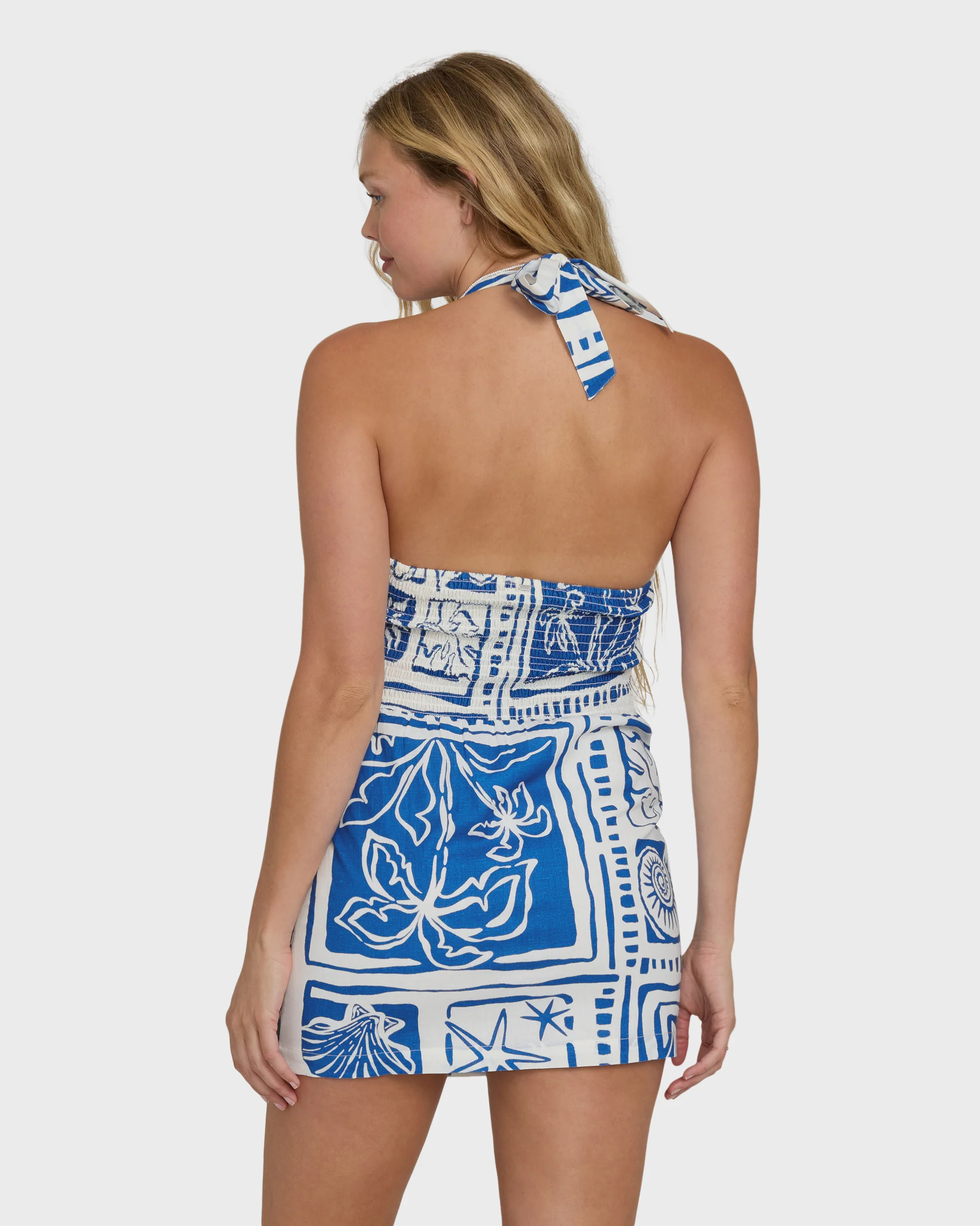 Sea Glow Mini Dress - True Blue - Image 2