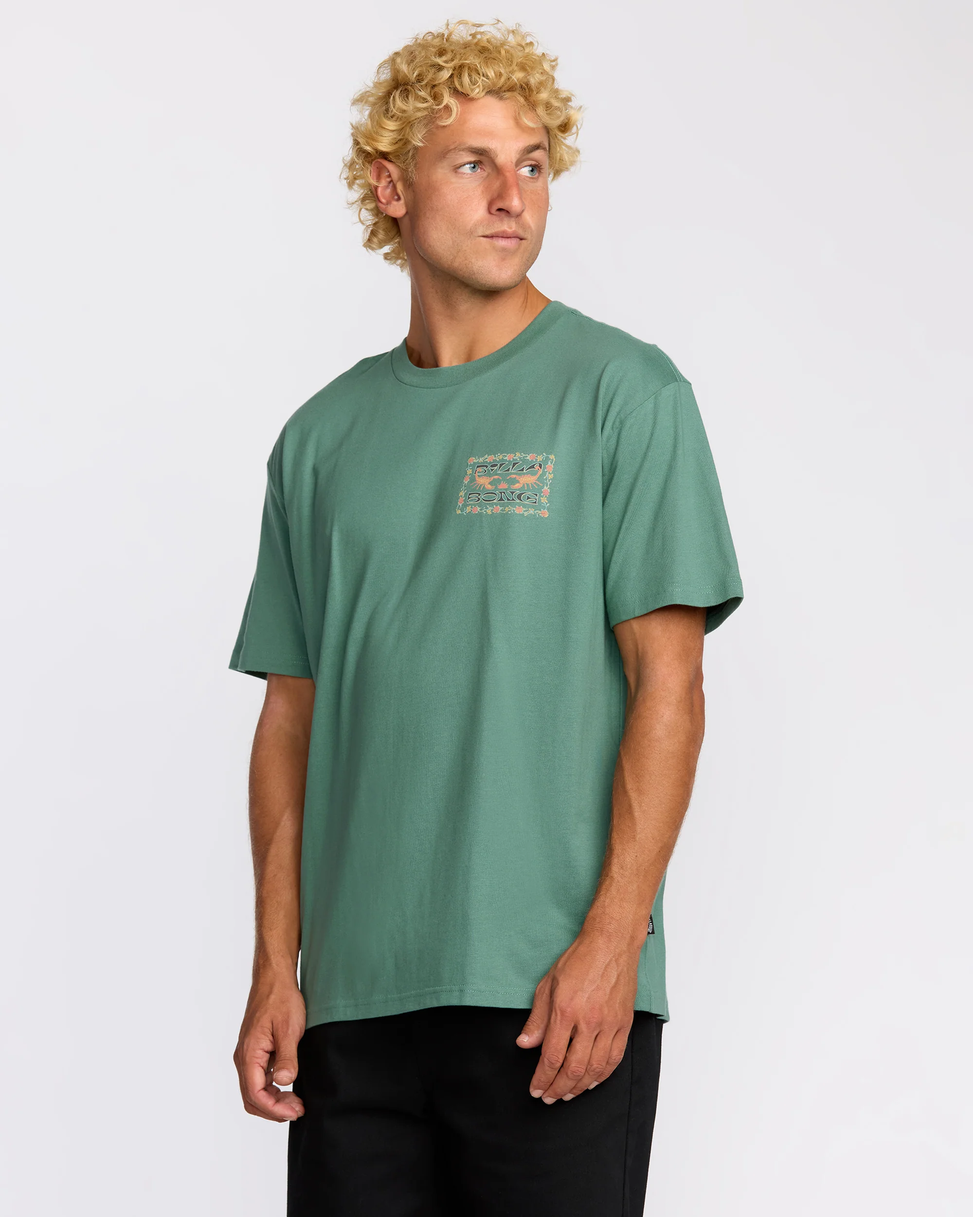 Sharp Regular Short Sleeve T-Shirt - Sage Green - Image 3