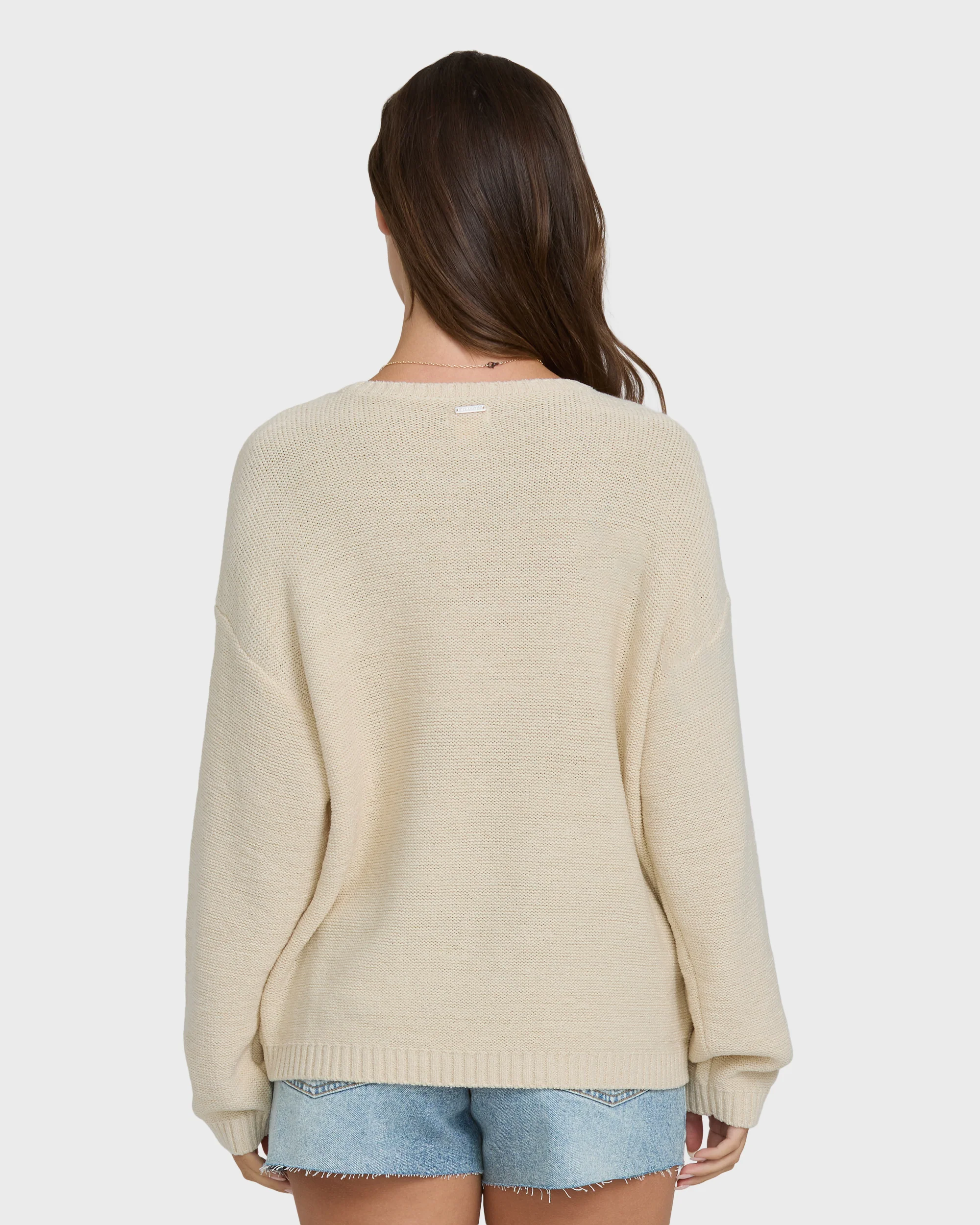 Soft Wave Crewneck Sweater - White Cap - Image 2