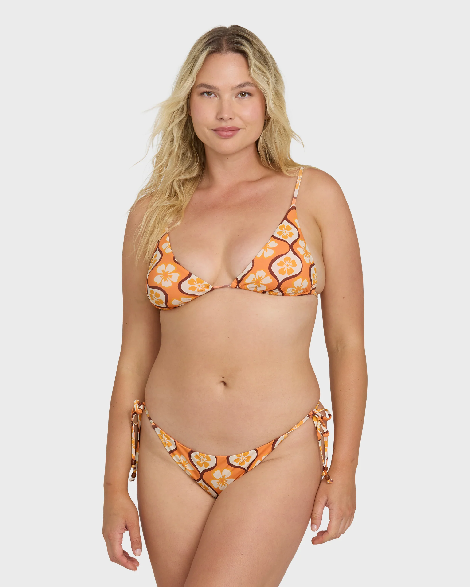 Sol Groove Tie-side Tanga Skimpy Bikini Bottom - Tangerine - Image 8